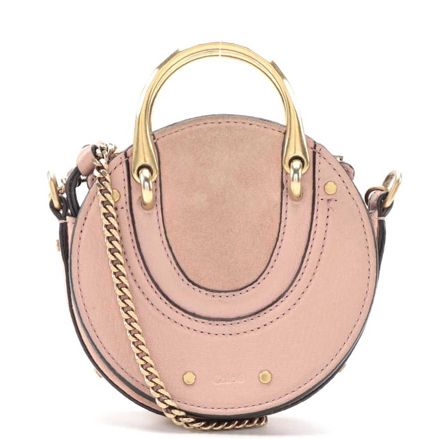 Chloé Mini Pixie Crossbody Bag in Ideal Blush Suede/Leather