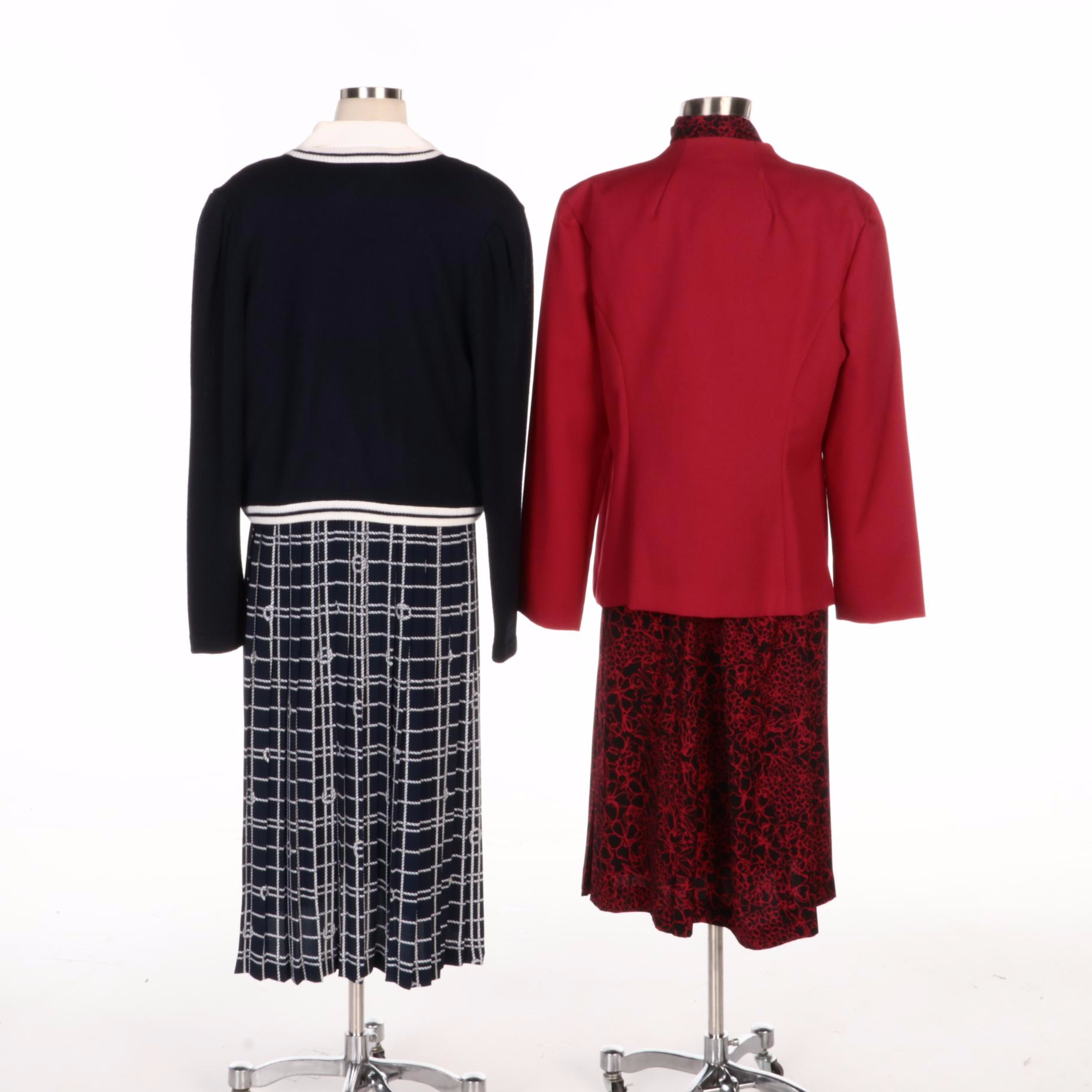 Leslie Fay Collections Nautical Dress Set with Leslie Fay Skirt Suit