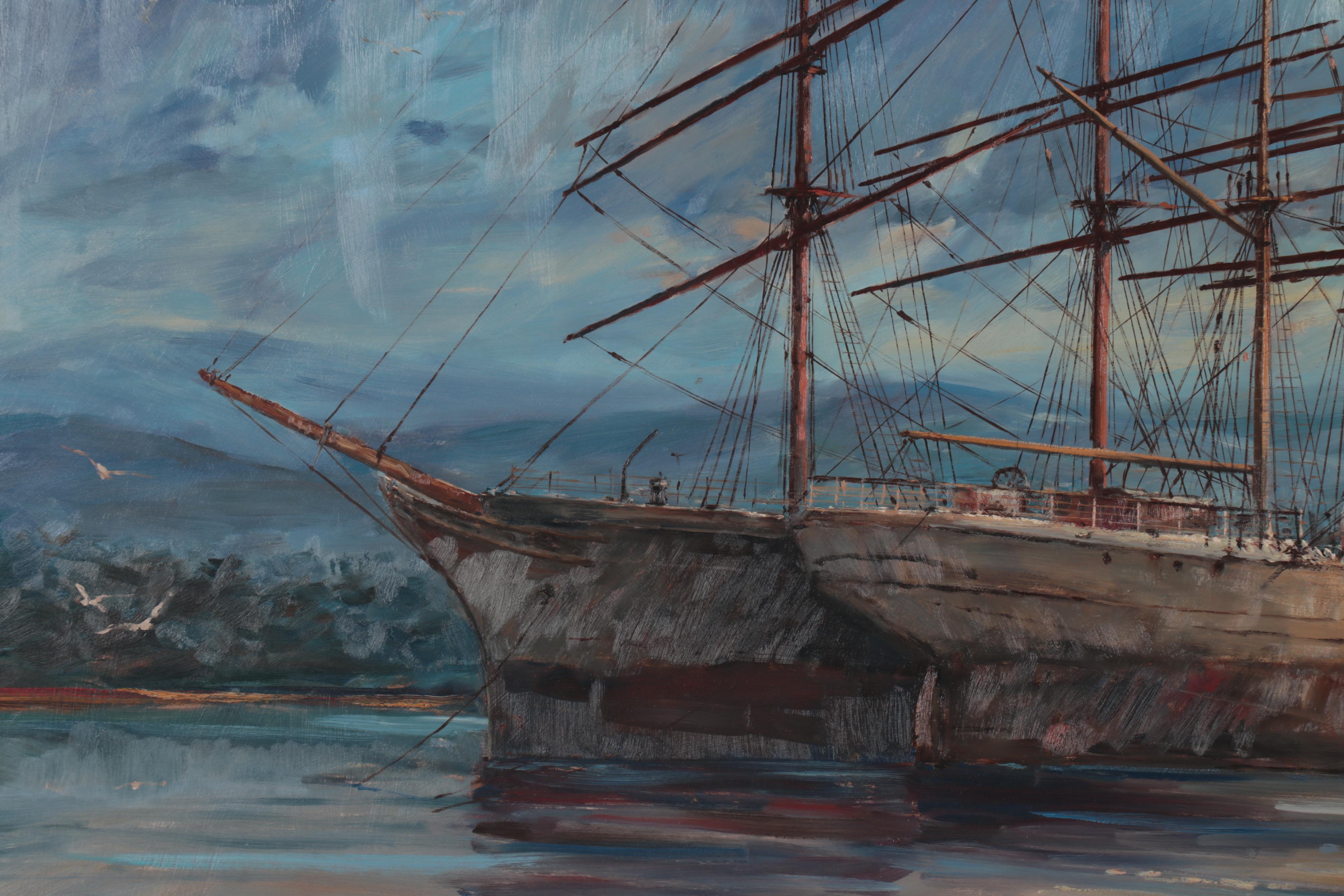 John Charles Roach Marine Oil Painting, 1983