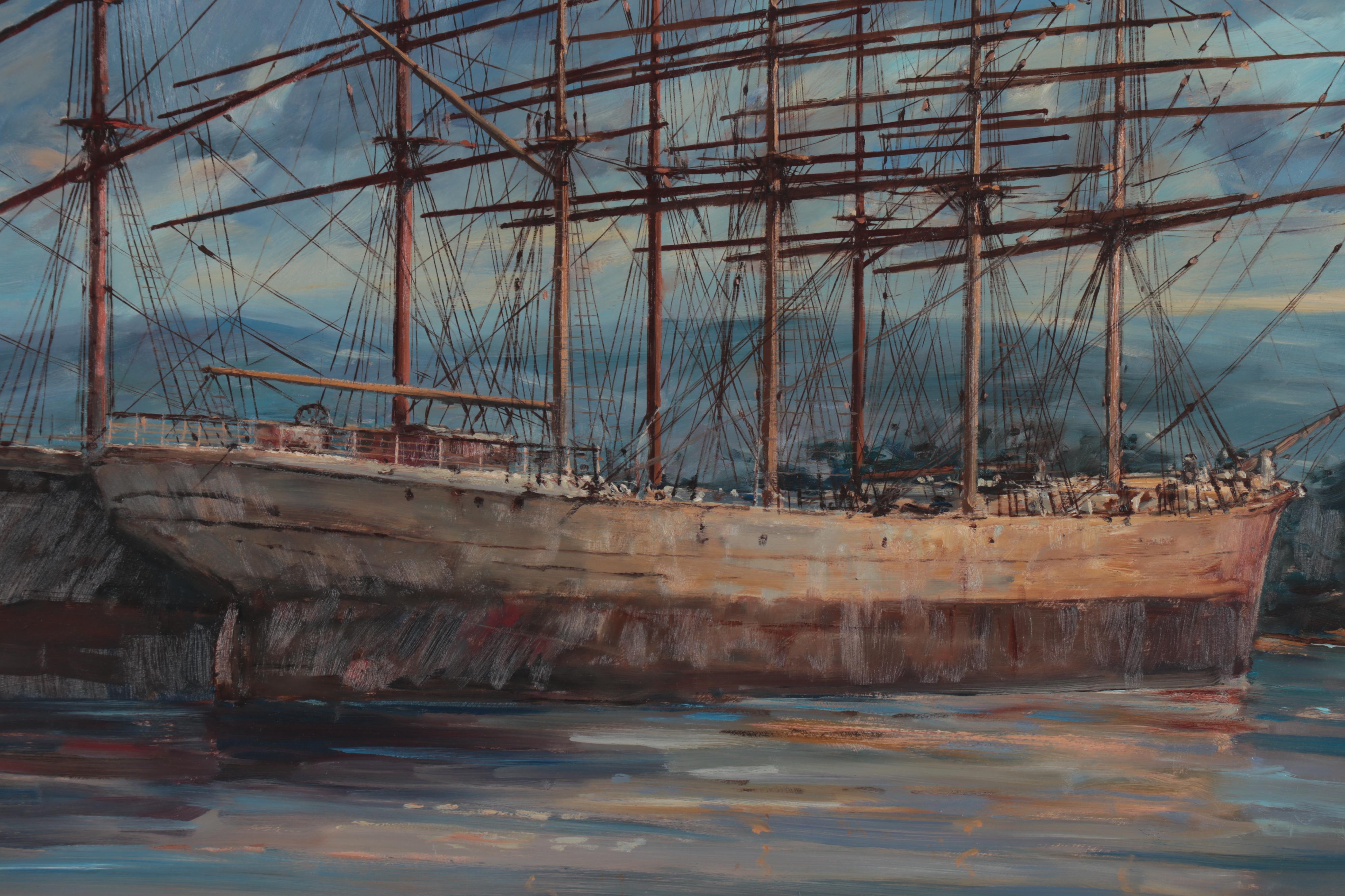 John Charles Roach Marine Oil Painting, 1983