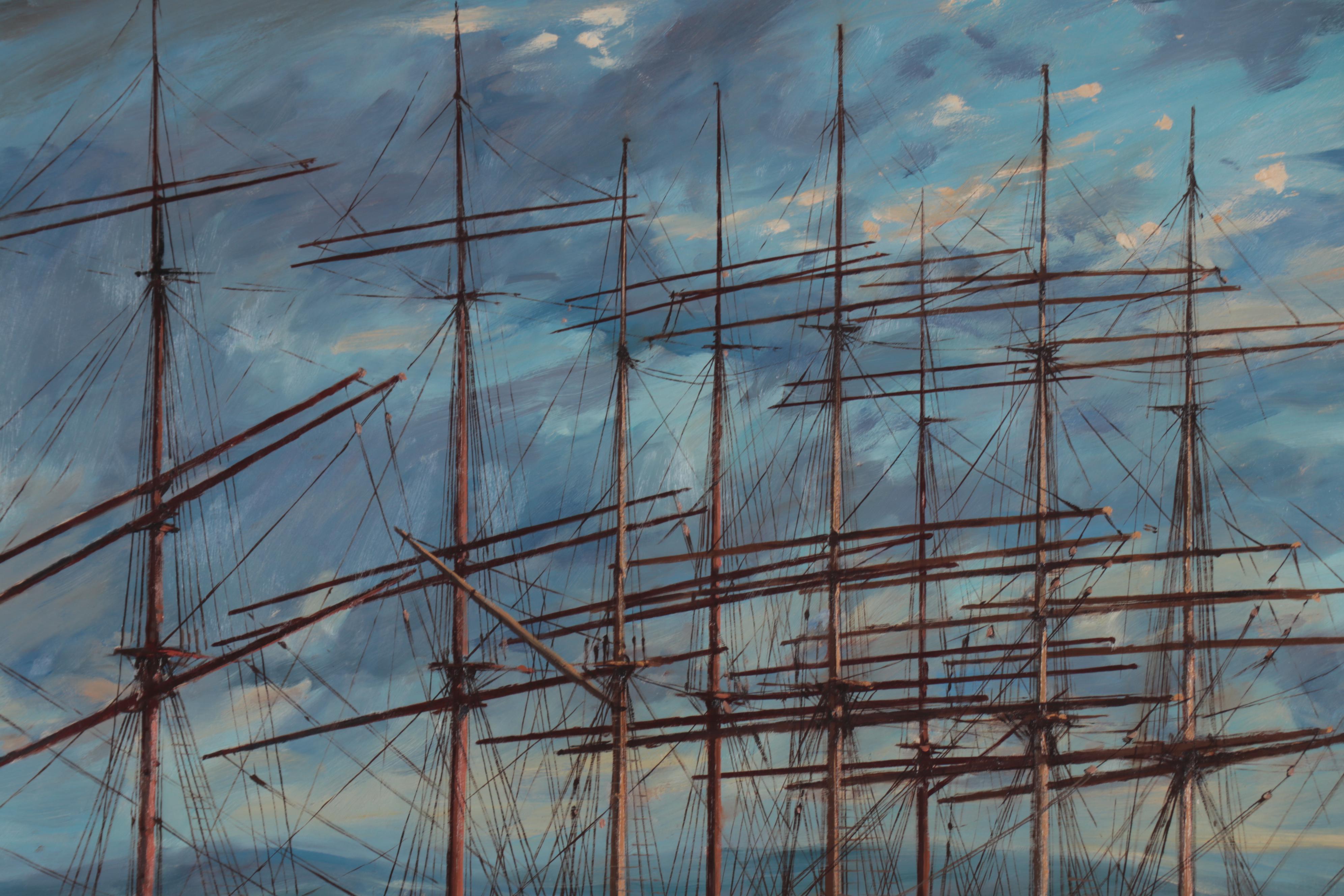 John Charles Roach Marine Oil Painting, 1983