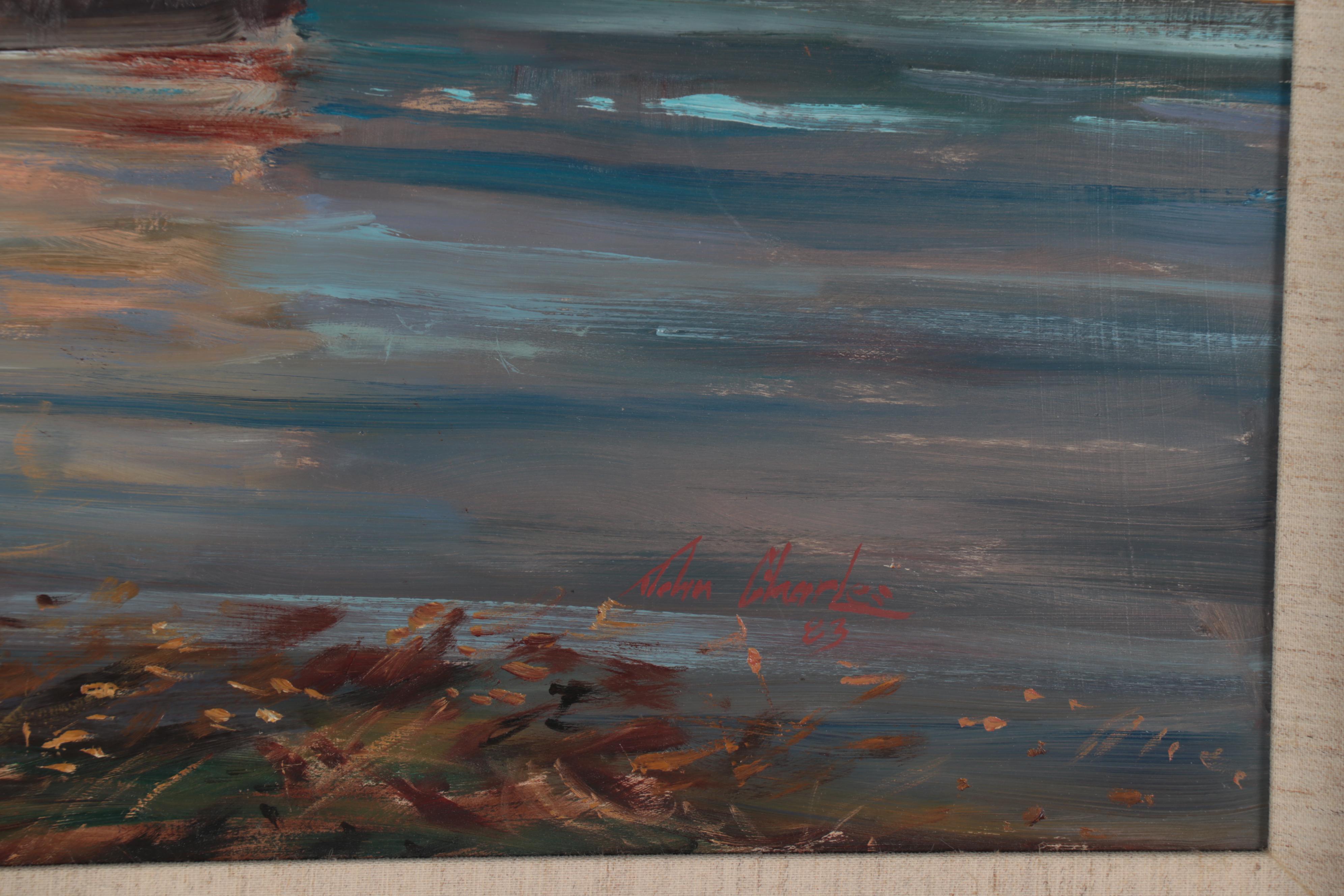 John Charles Roach Marine Oil Painting, 1983