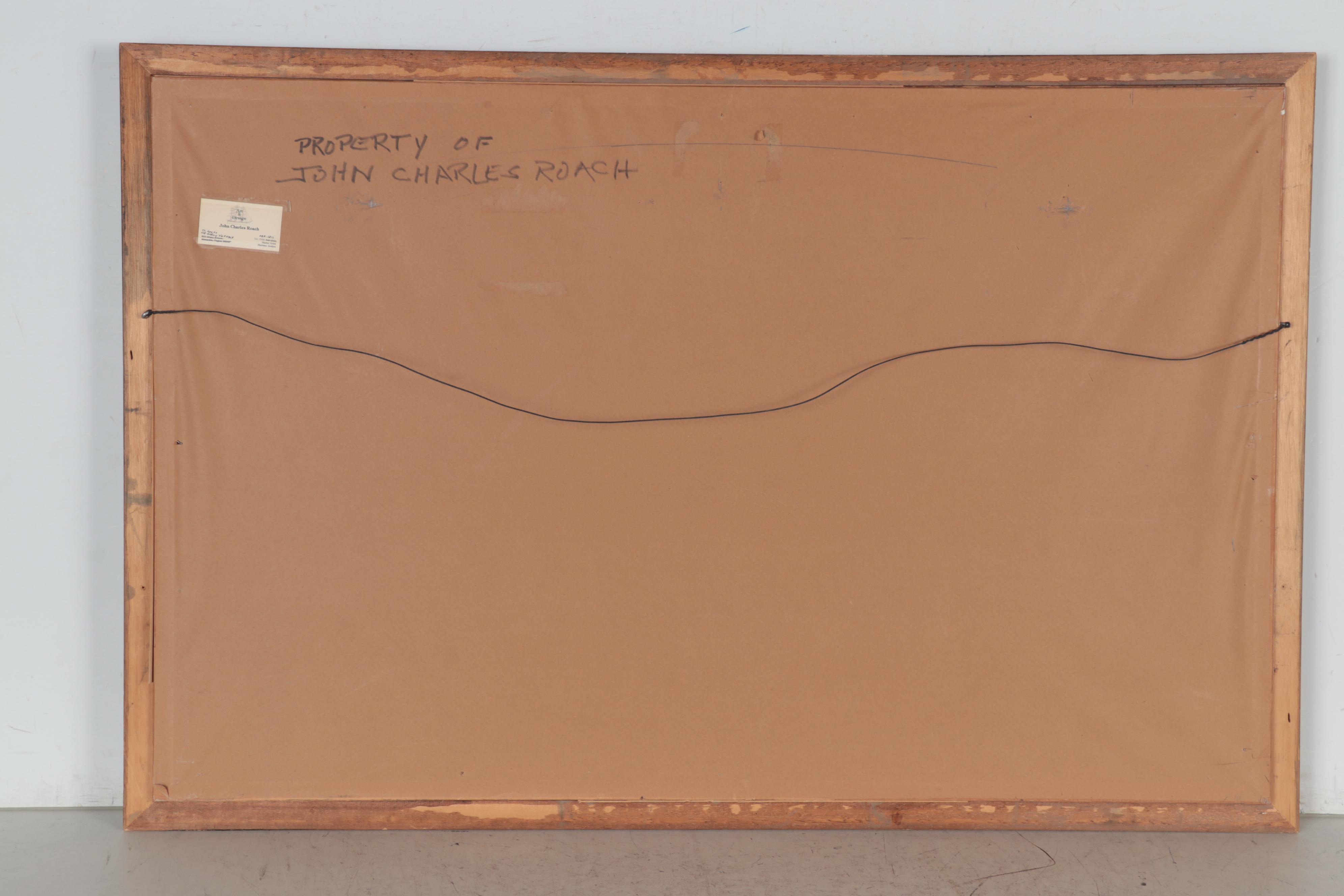 John Charles Roach Marine Oil Painting, 1983