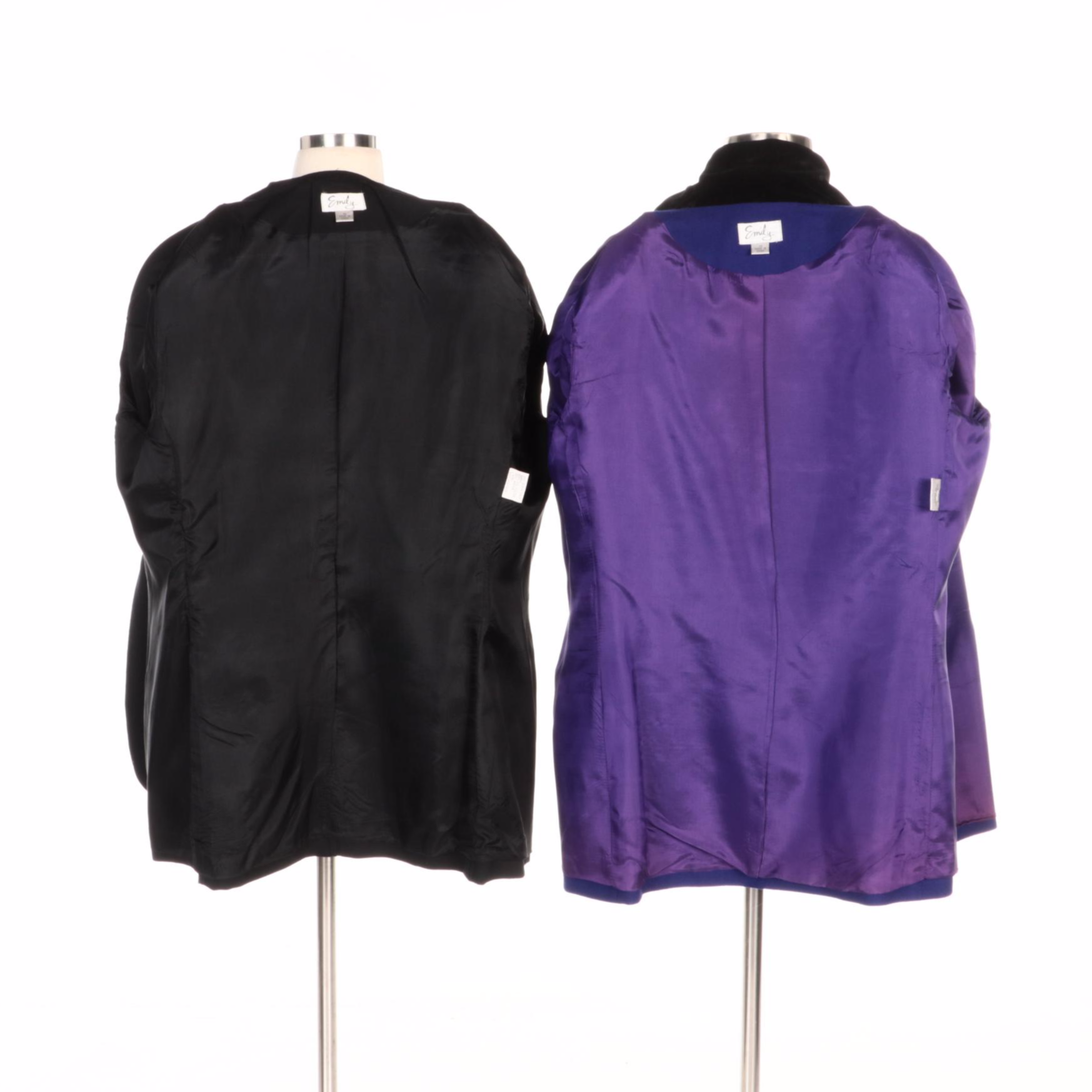 Emily Black Embellished Skirt Suit and Double-Breasted Wool Skirt Suit