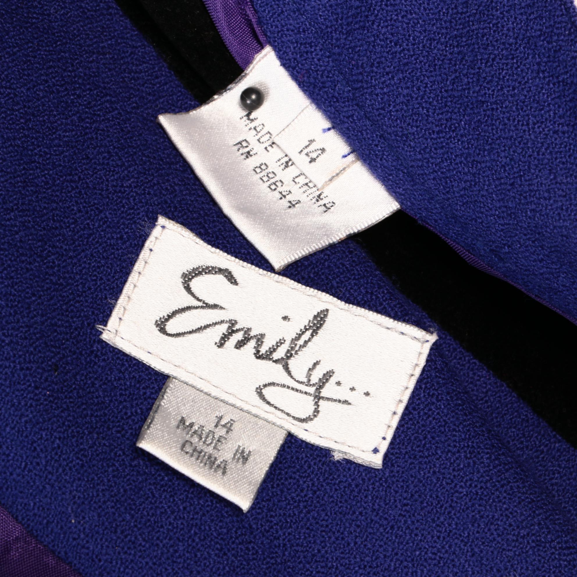 Emily Black Embellished Skirt Suit and Double-Breasted Wool Skirt Suit