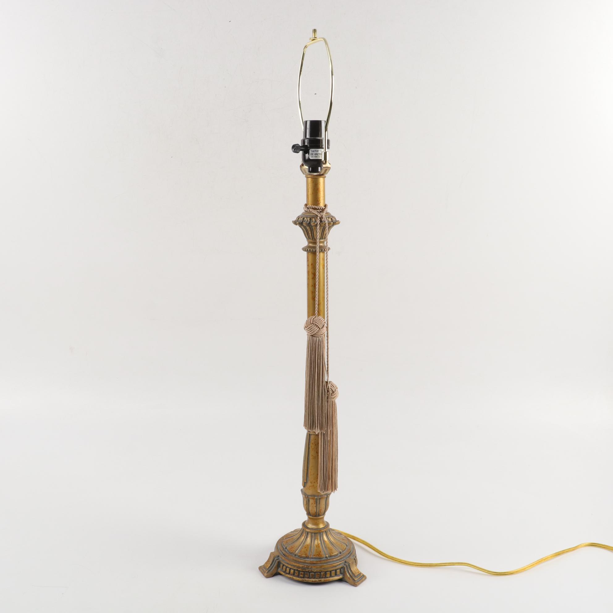 Berman Neoclassical Style Gilt Composite Table Lamps