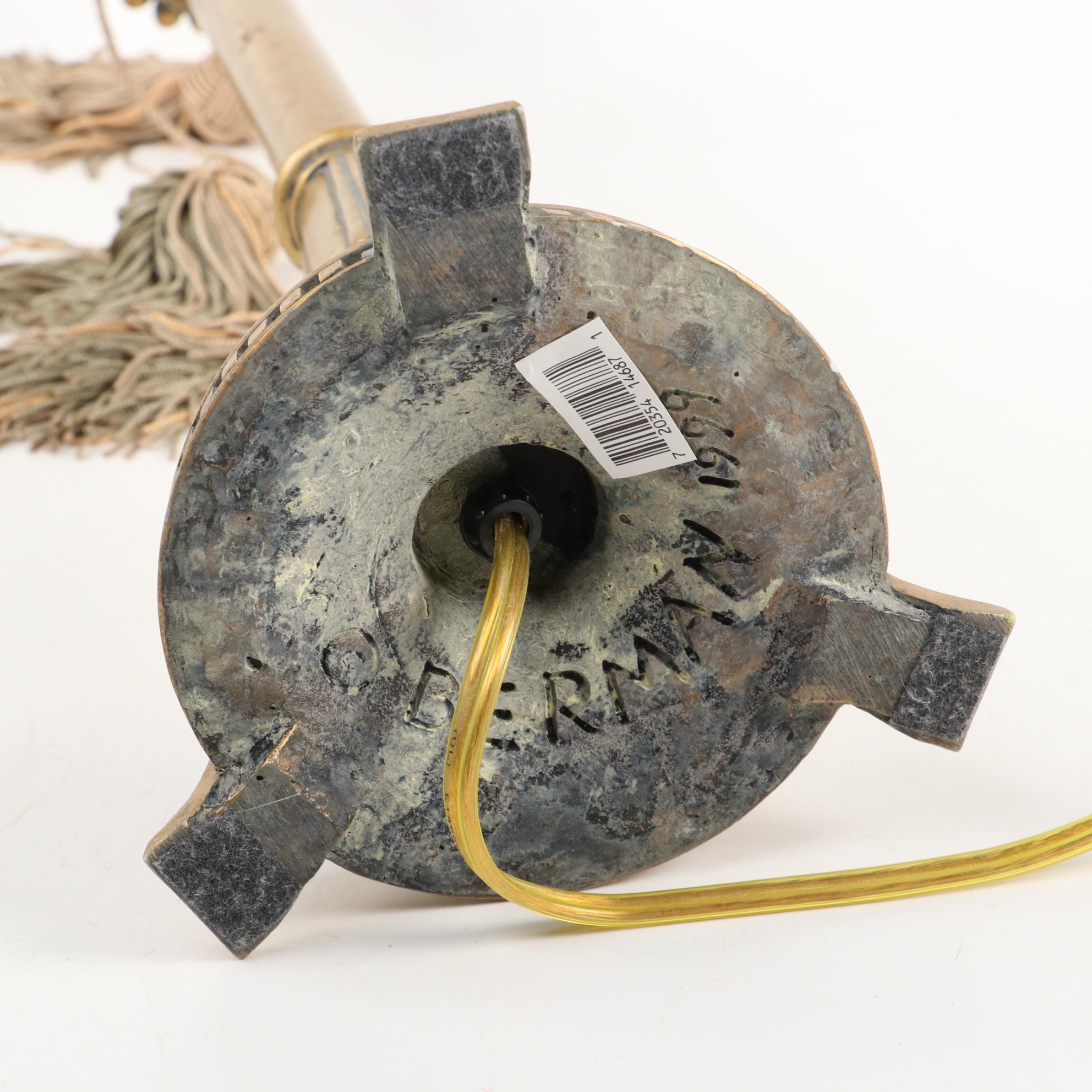 Berman Neoclassical Style Gilt Composite Table Lamps