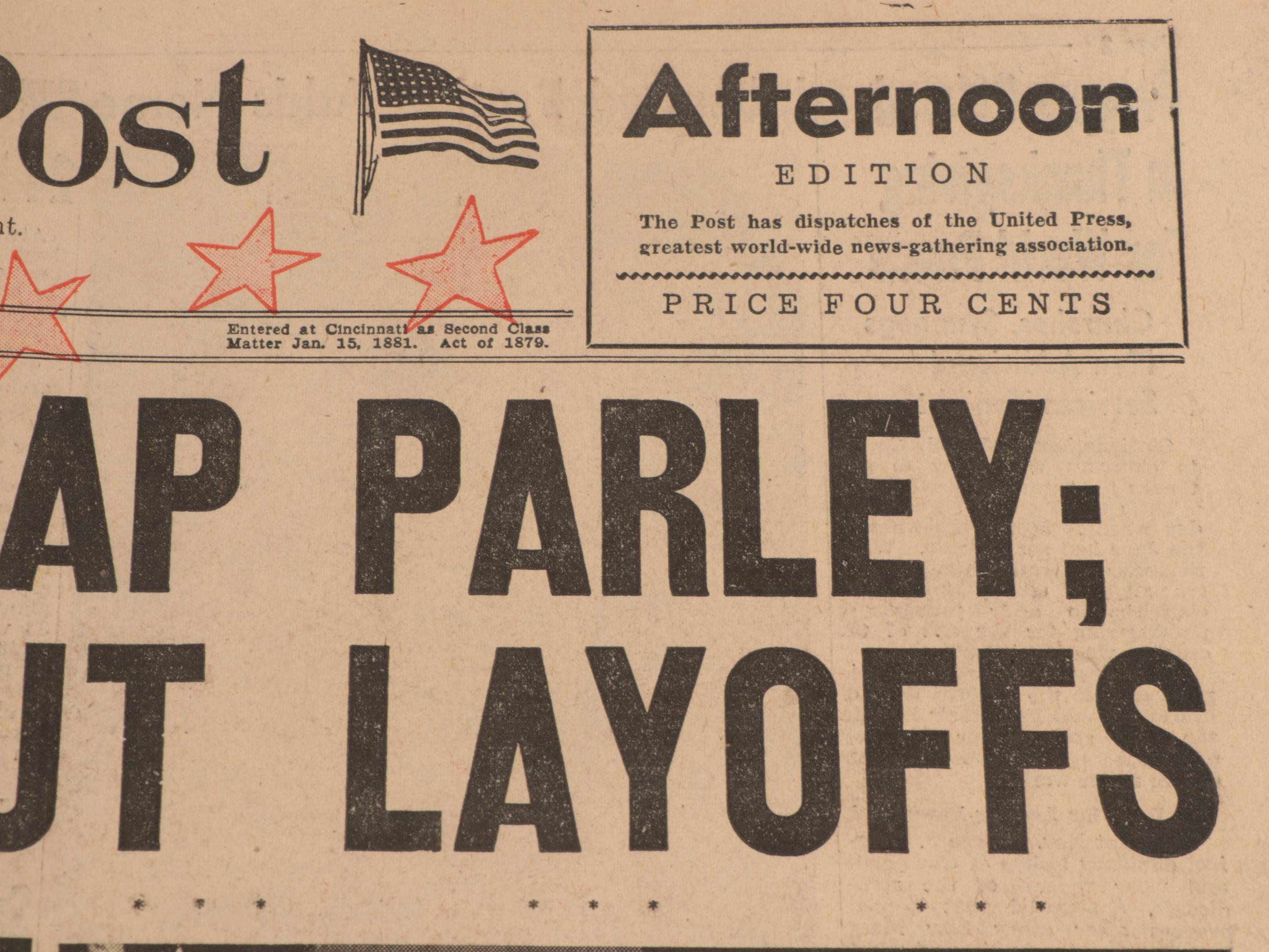 Cincinnati Newspaper Front Pages Featuring World War II Headlines