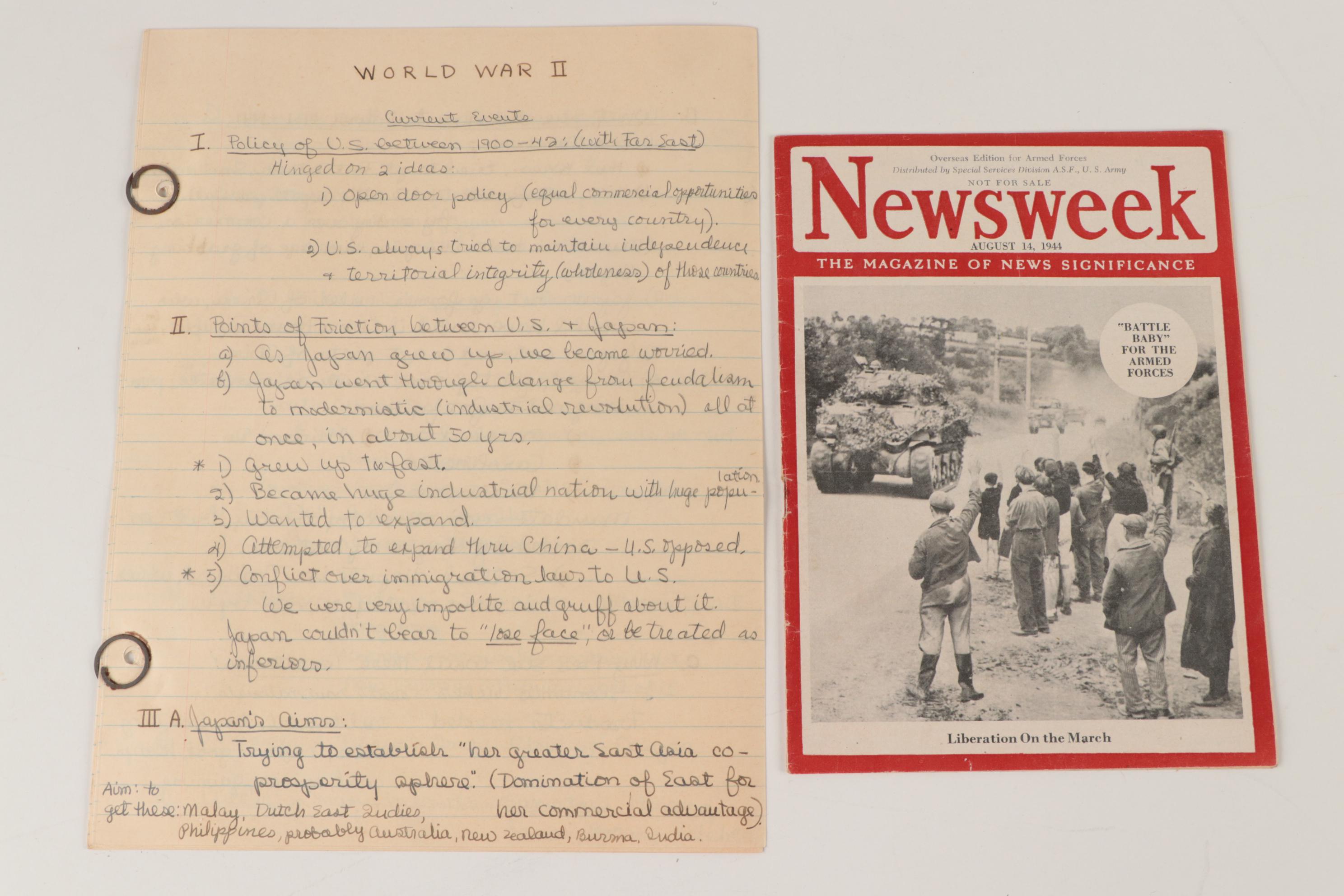 Cincinnati Newspaper Front Pages Featuring World War II Headlines