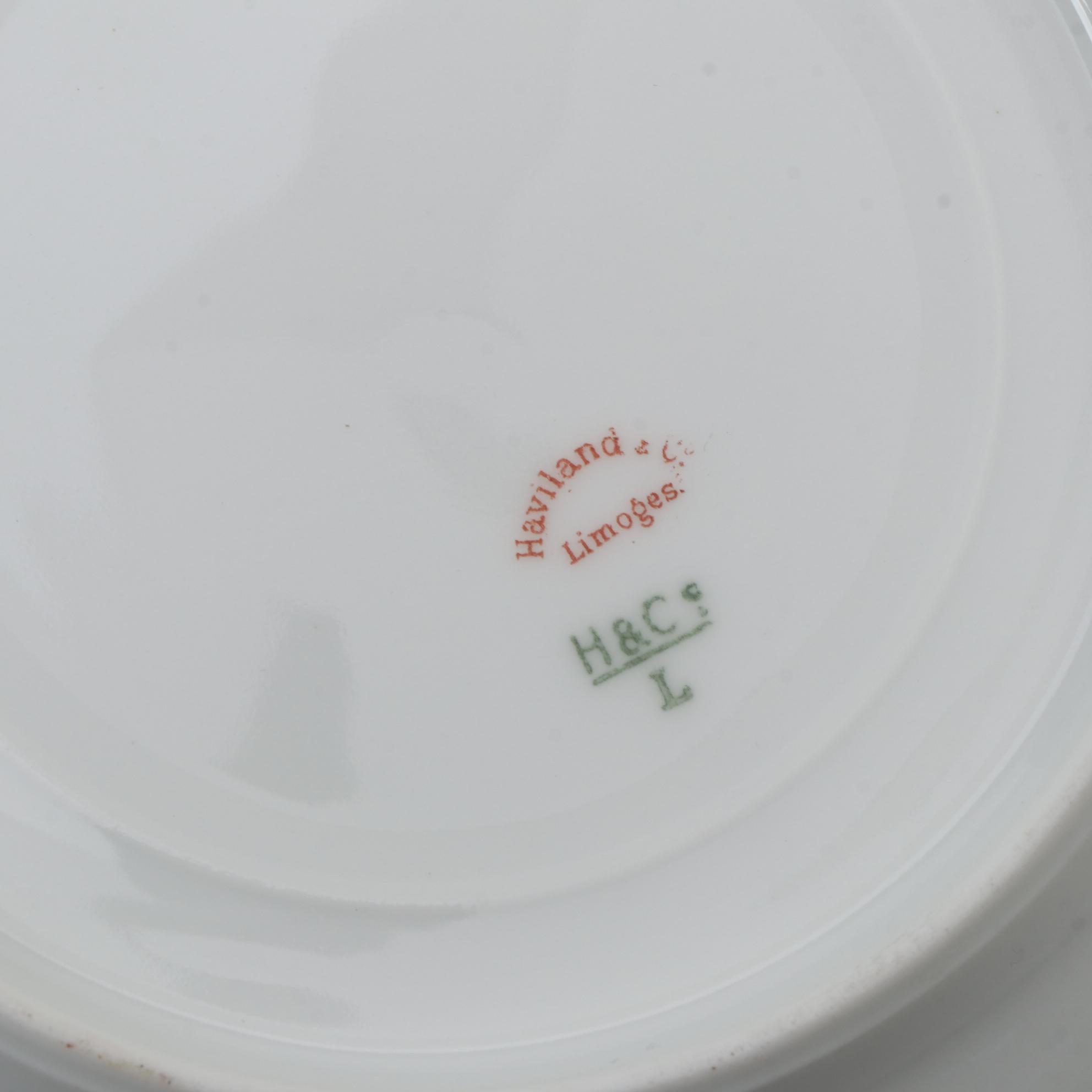 Haviland & Co. Limoges Porcelain Dinnerware, Late 19th/Early 20th C.