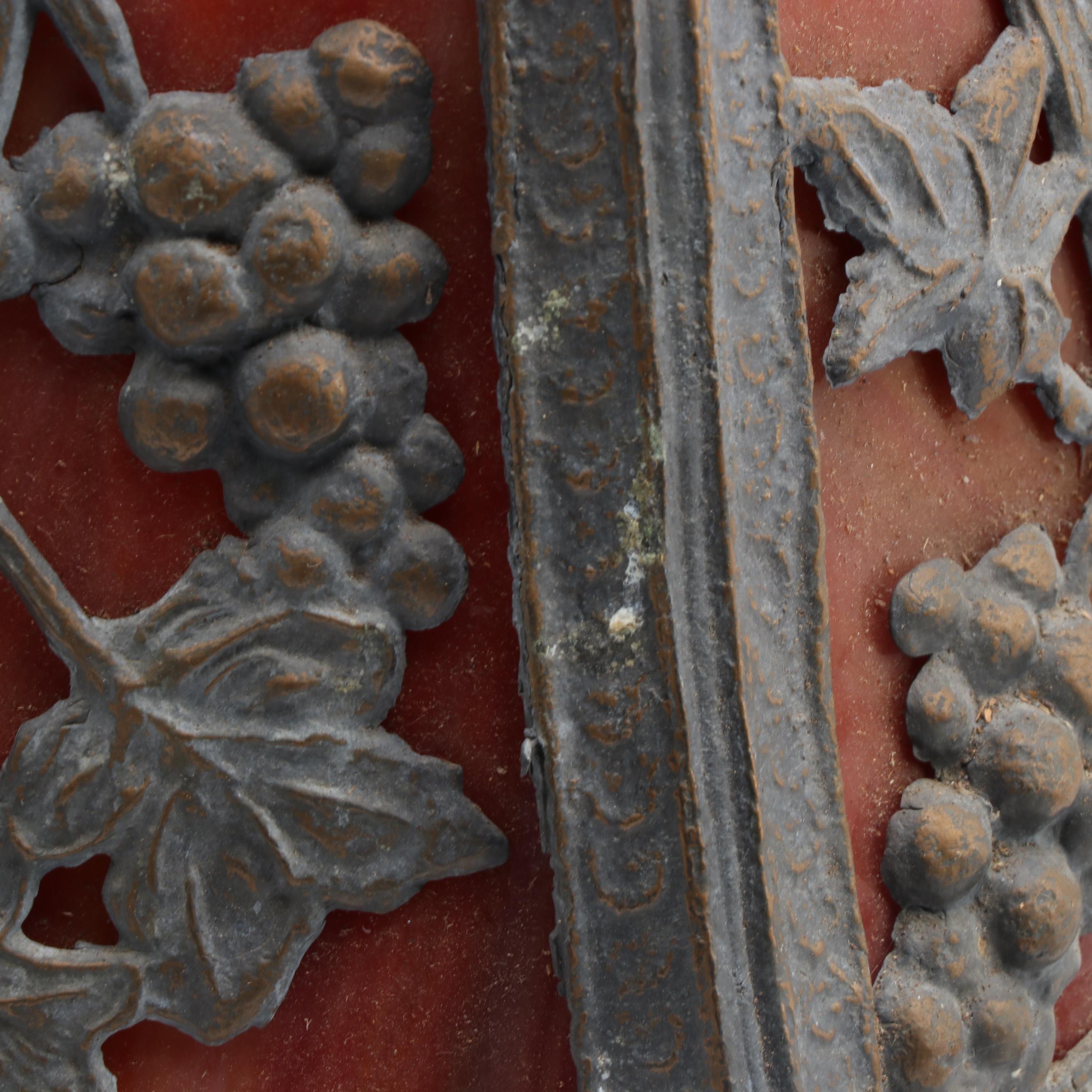 Tiffany Style Slag Glass Gilt Metal Art Nouveau Table Lamp