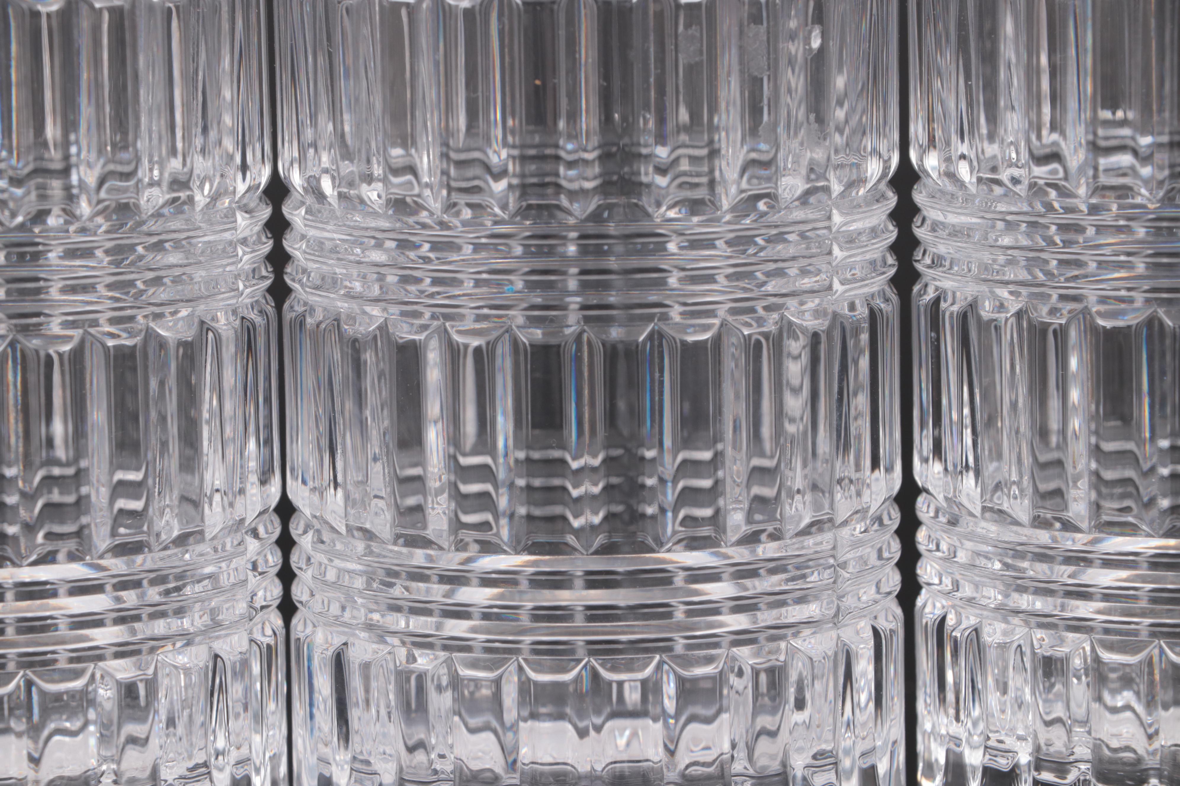 Ralph Lauren "Glen Plaid" Crystal Highball Glasses, 1990s