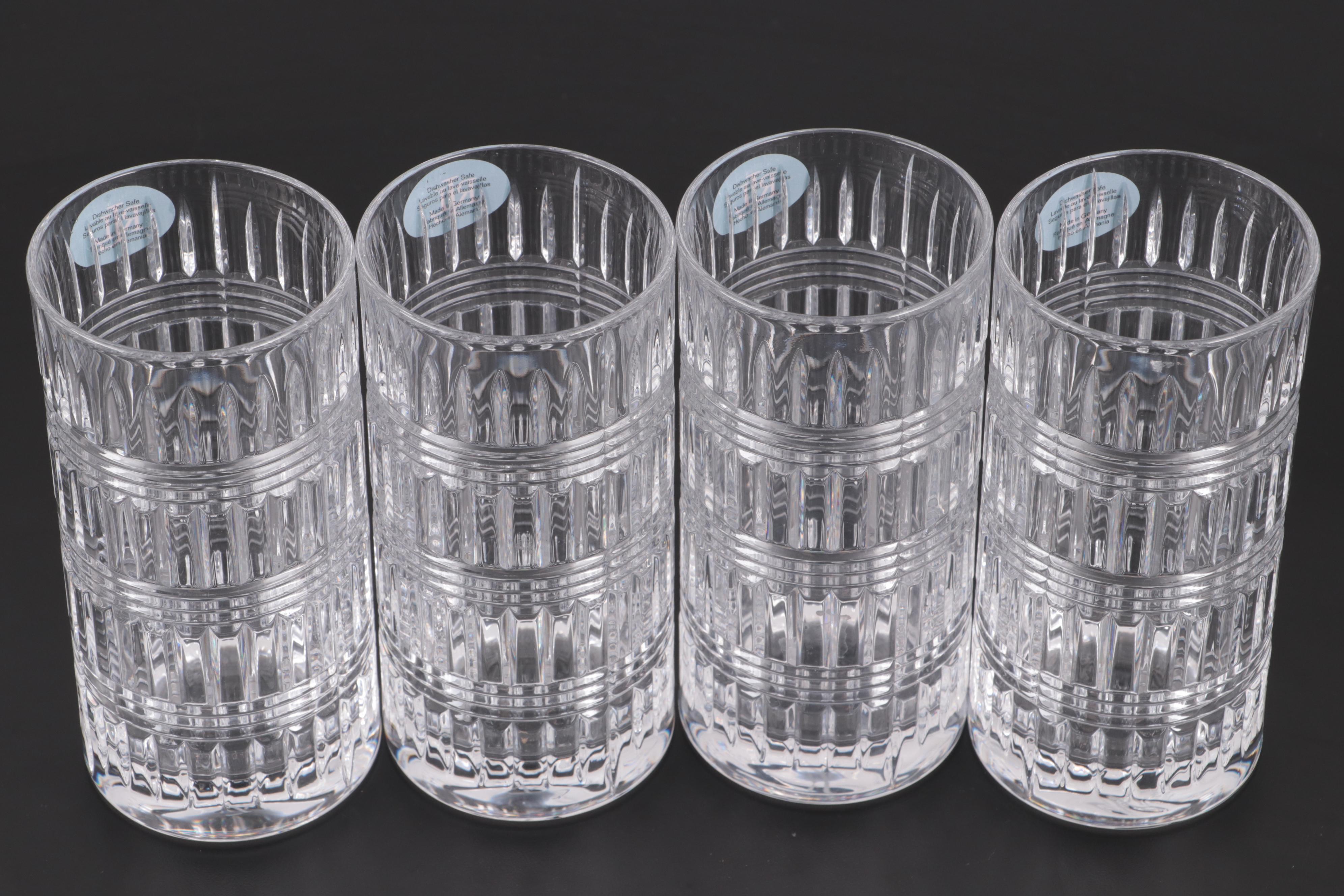 Ralph Lauren "Glen Plaid" Crystal Highball Glasses, 1990s