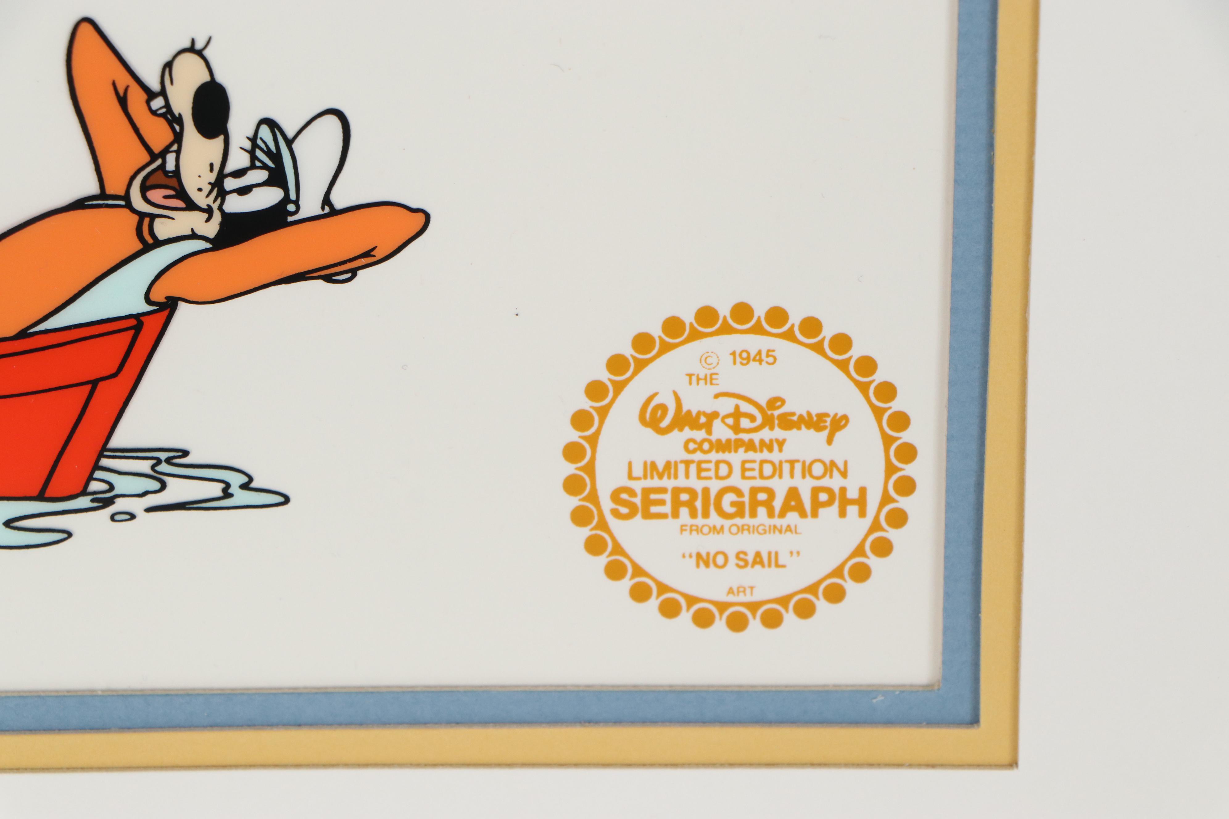 Disney Donald Duck and Goofy "No Sail" Sericel