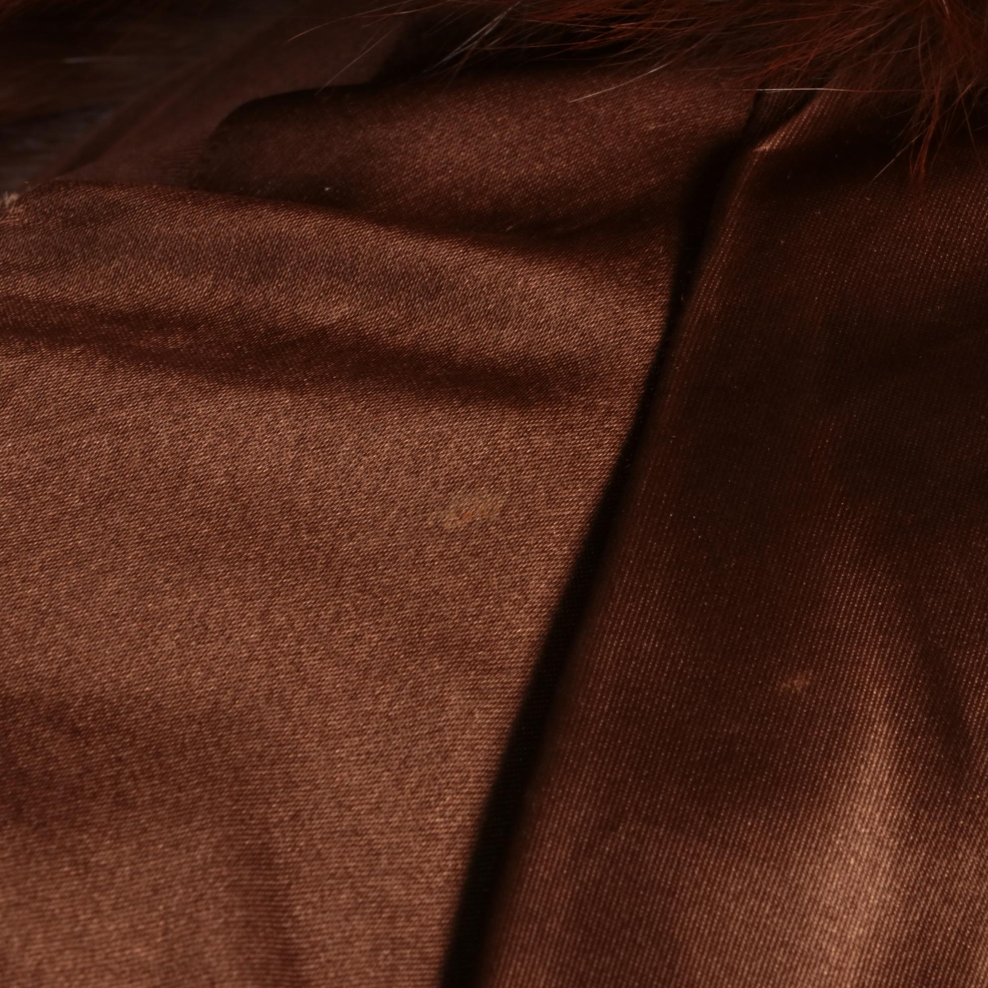 Cinnamon Fox Fur Stroller with Shawl Collar