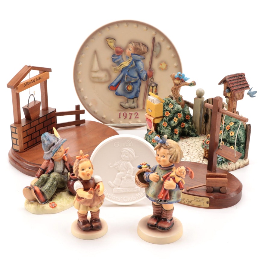 Goebel Porcelain Hummel Figurines, Display Stands and Collector's Plates