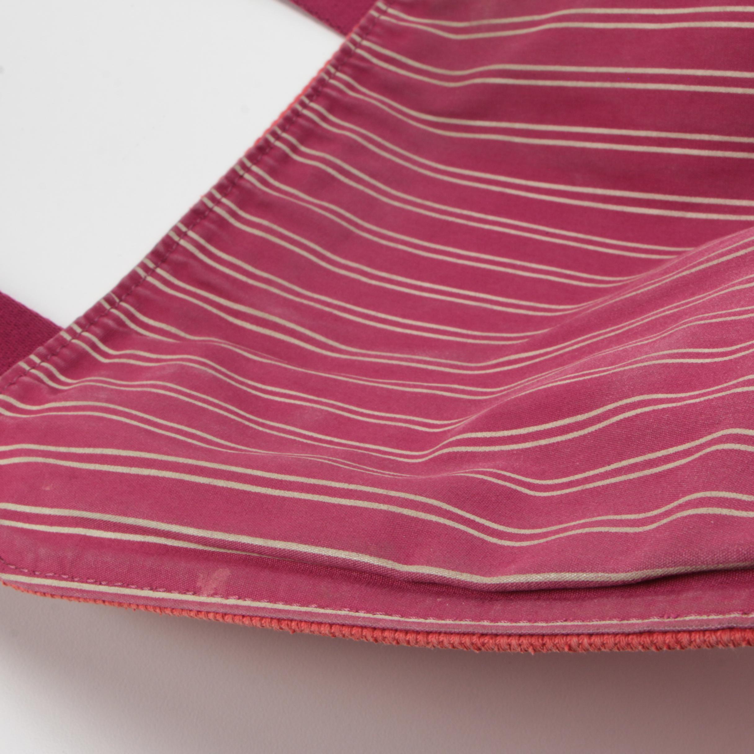 Louis Vuitton Besace Antigua PM Messenger Bag in Red Canvas with Magenta Straps