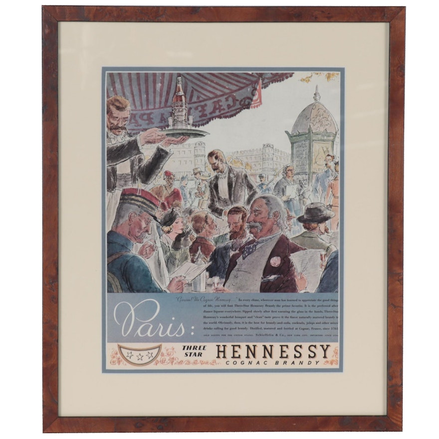 Promotional Offset Lithograph for Hennessy Conac Brandy, 21st Century