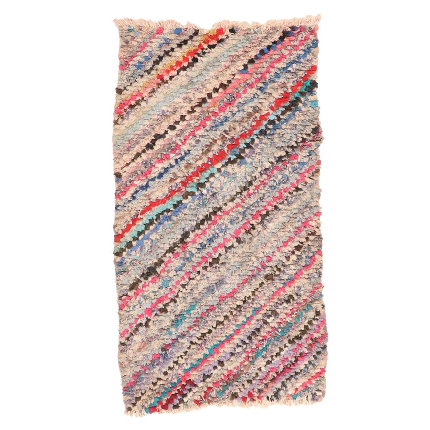 2'6 x 4'8 Hand-Knotted Moroccan Rag Rug