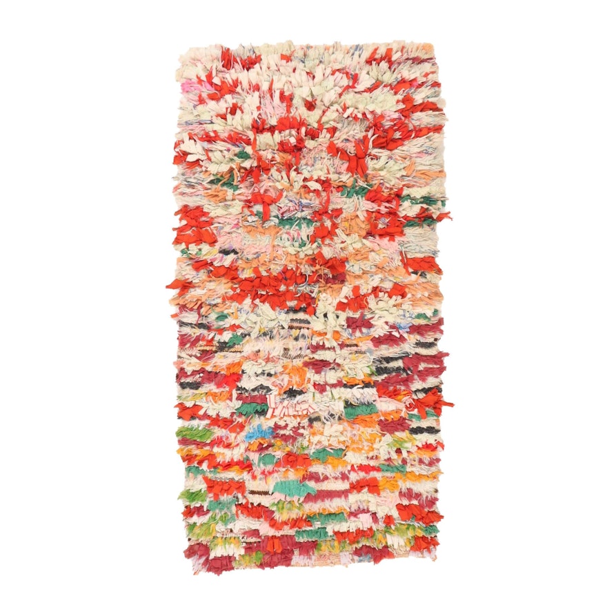 2'10 x 5'7 Hand-Knotted Rag Rug Accent Rug