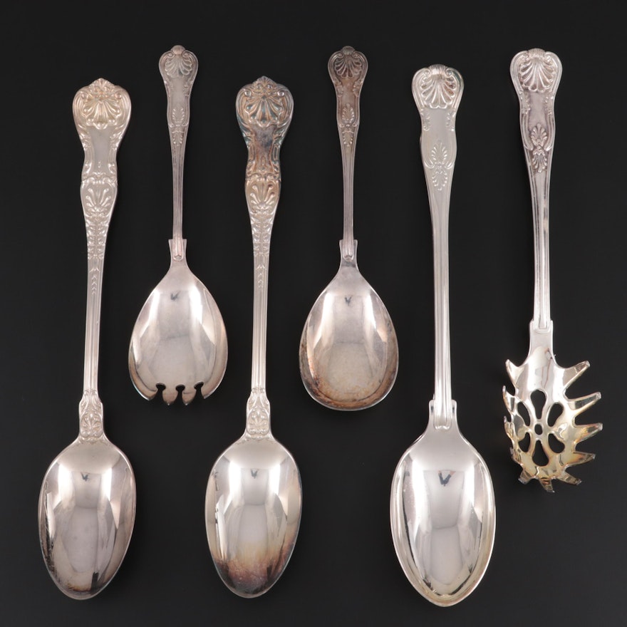 Gorham "Kings" F.B. Rogers, and Other Silver Plate Serving Utensils