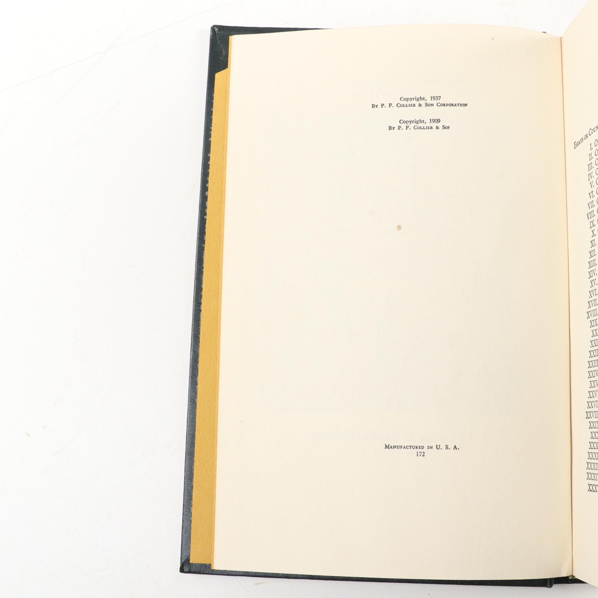 "The Harvard Classics" Deluxe Registered Edition Partial Set, 1937