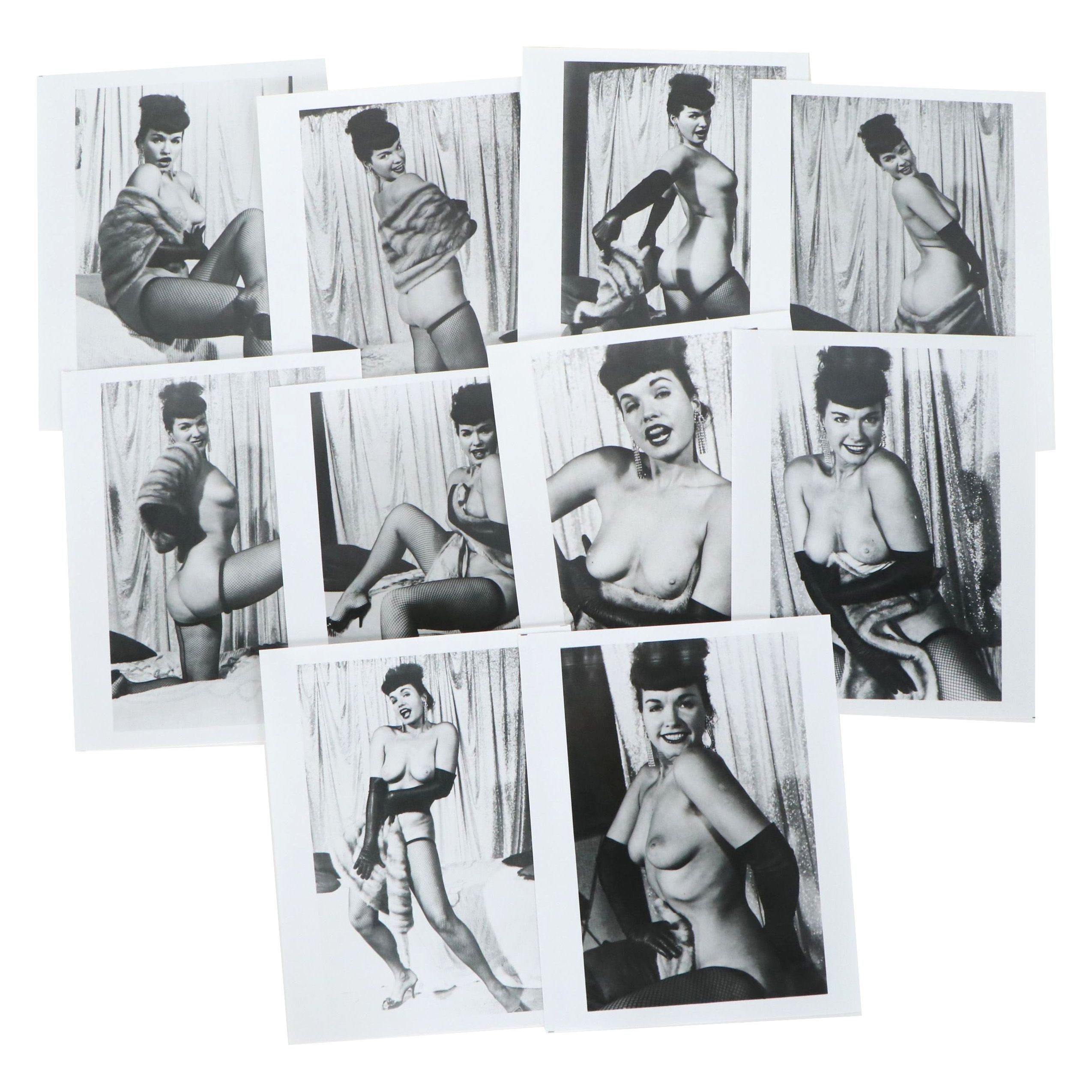 Bettie Page Nude Pin-up Silver Gelatin Prints