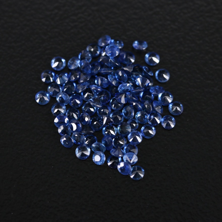 Loose 3.05 CTW Round Faceted Sapphires