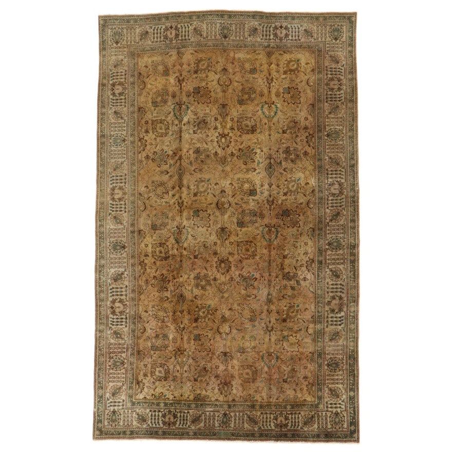 9'9 x 15'9 Hand-Knotted Persian Tabriz Wool Room Sized Rug