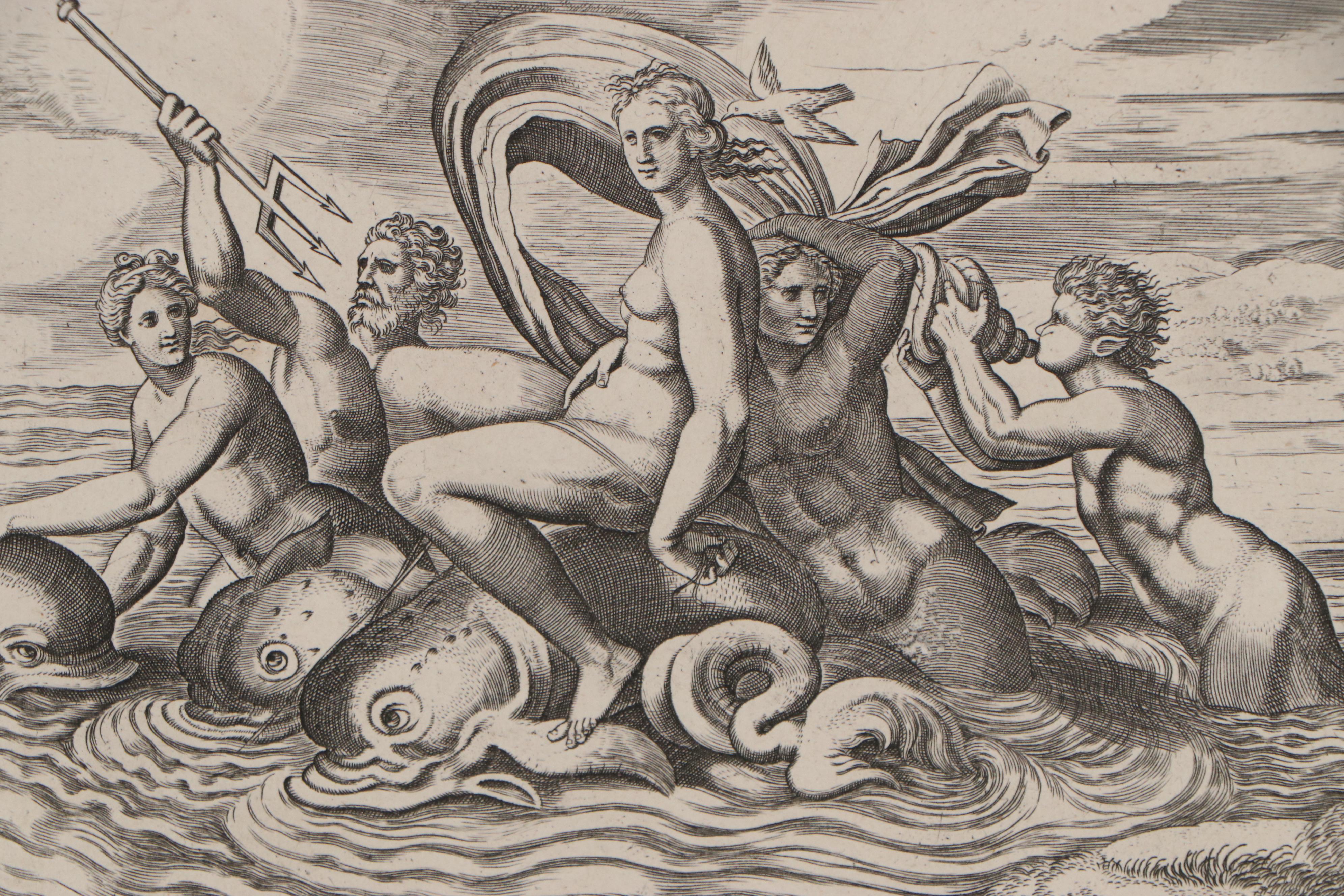 Engraving after Raphael "A White Bird Telling Venus of Cupid's Illness"