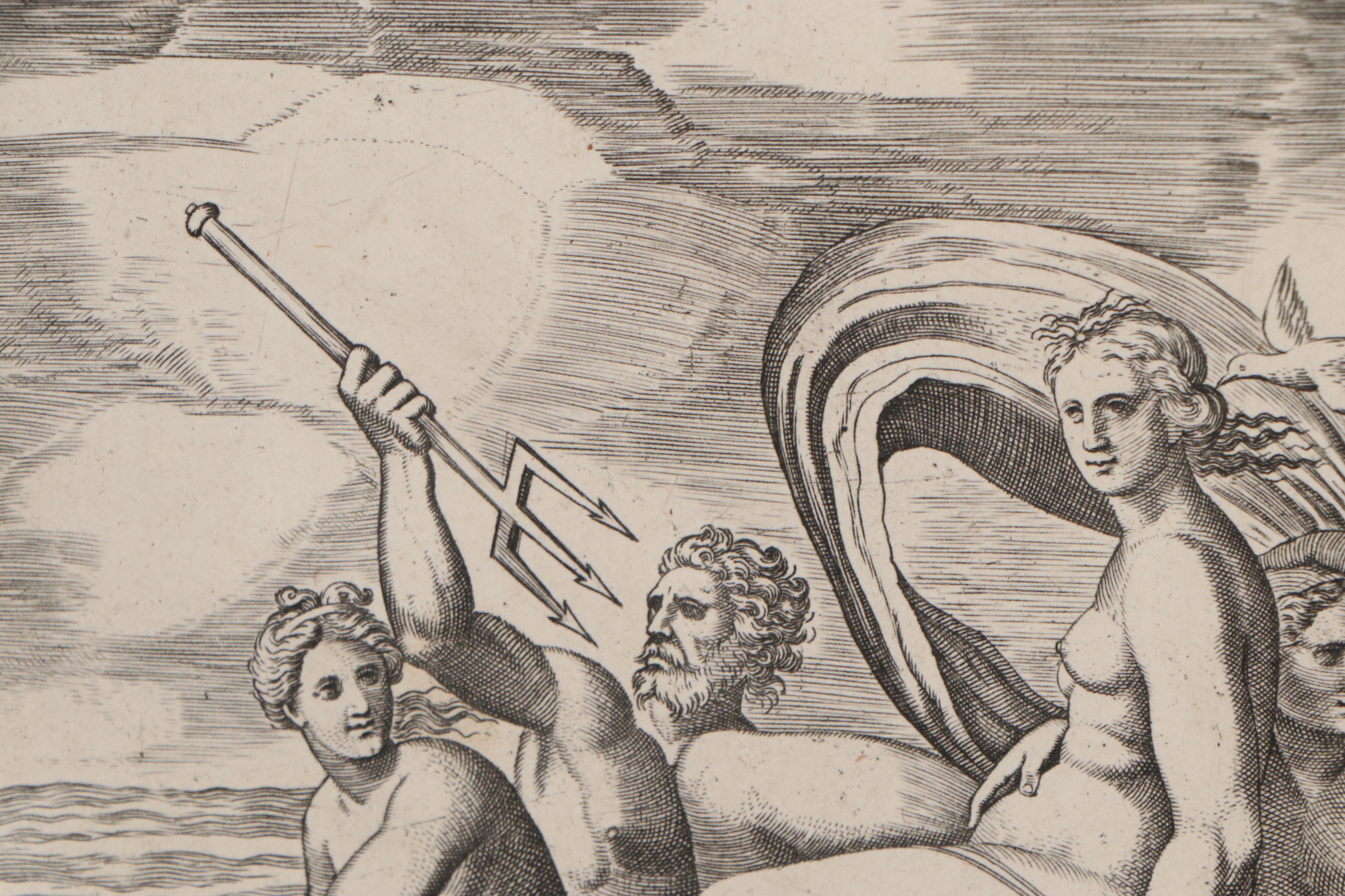 Engraving after Raphael "A White Bird Telling Venus of Cupid's Illness"