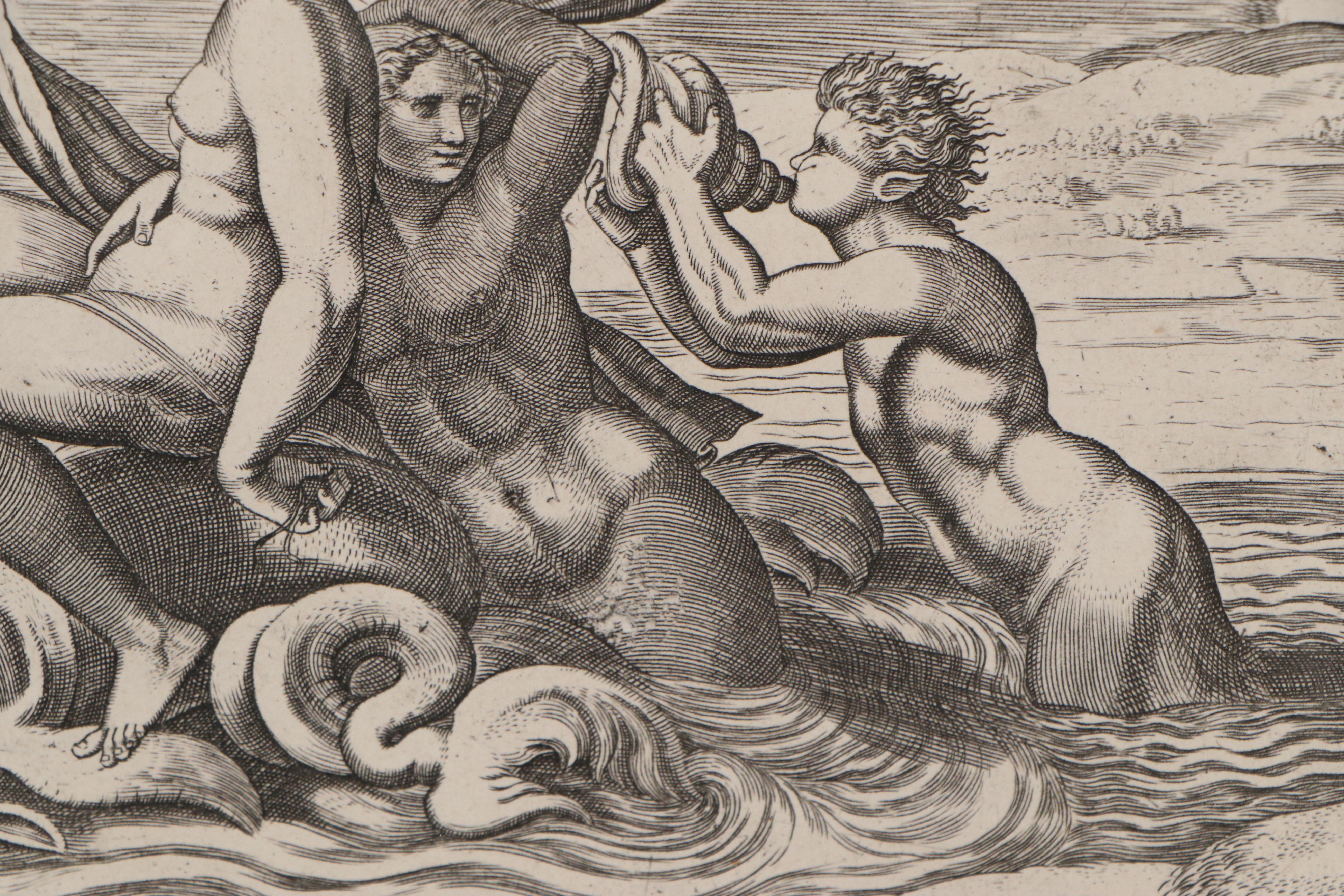 Engraving after Raphael "A White Bird Telling Venus of Cupid's Illness"