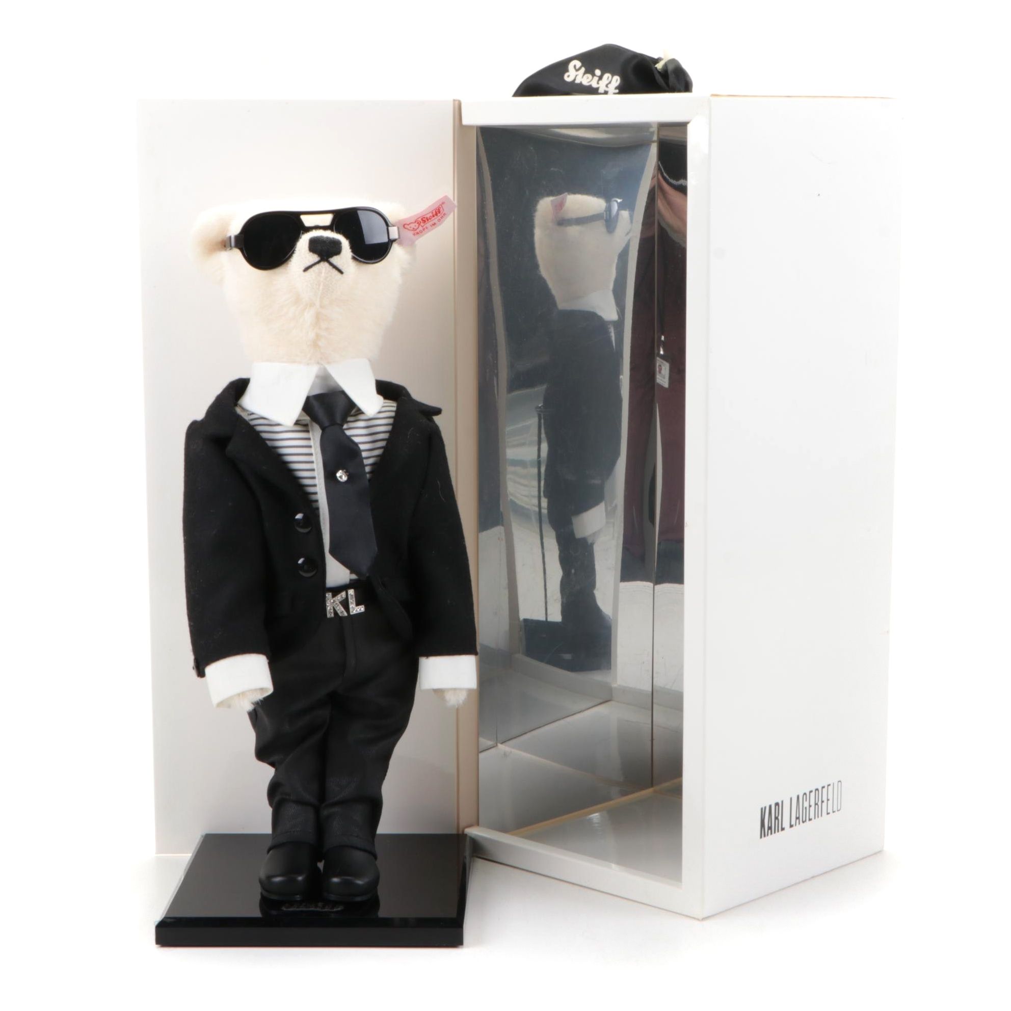 Steiff "Karl Lagerfeld" Teddy Bear with Stand