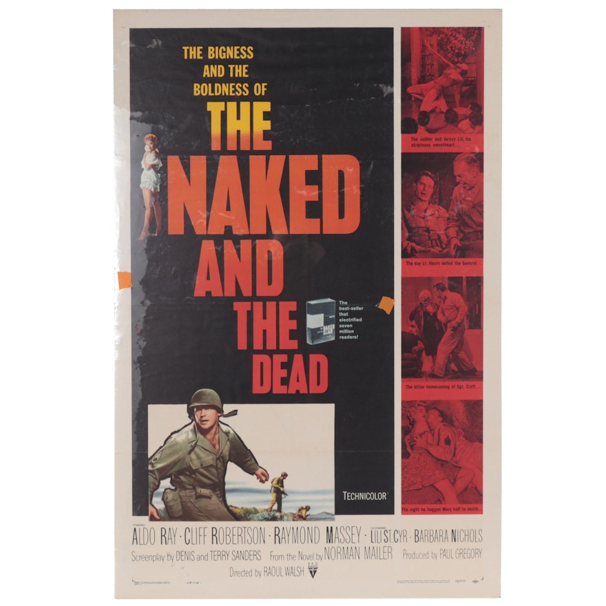 "The Naked And The Dead" Lithograph One-Sheet Film Poster, 1958