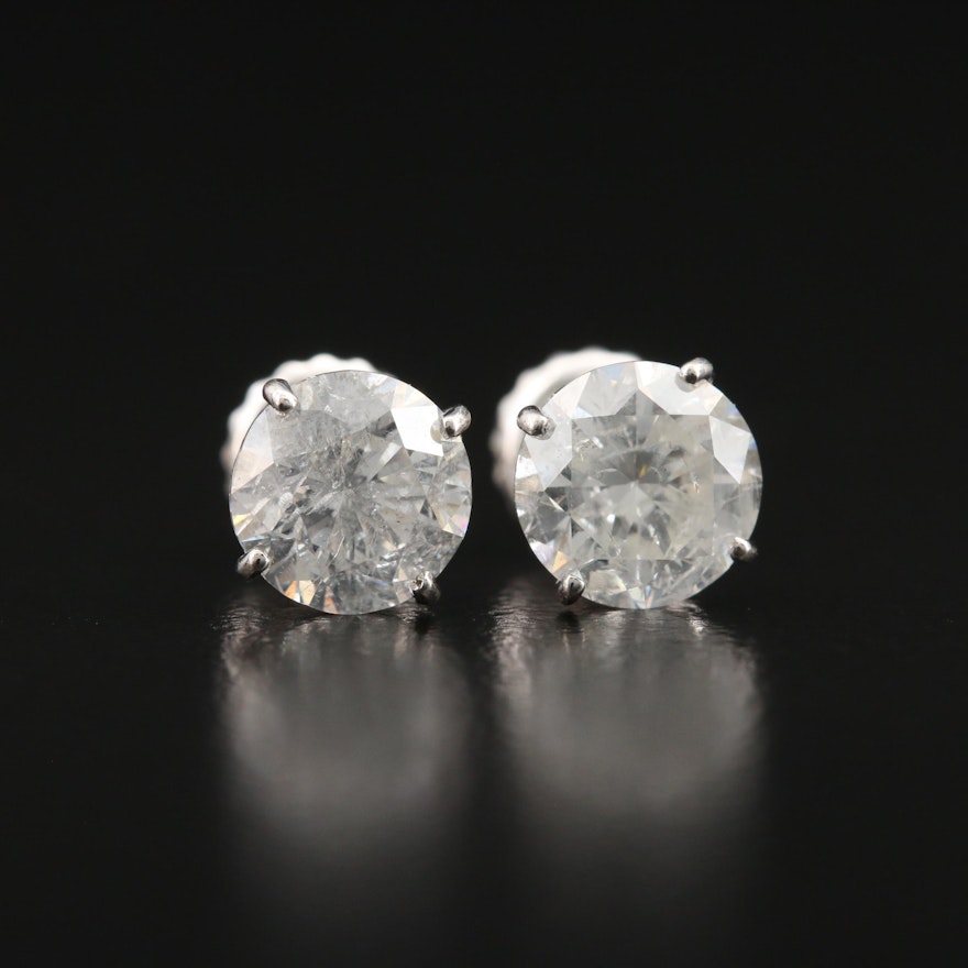 14K 1.80 CTW Diamond Stud Earrings