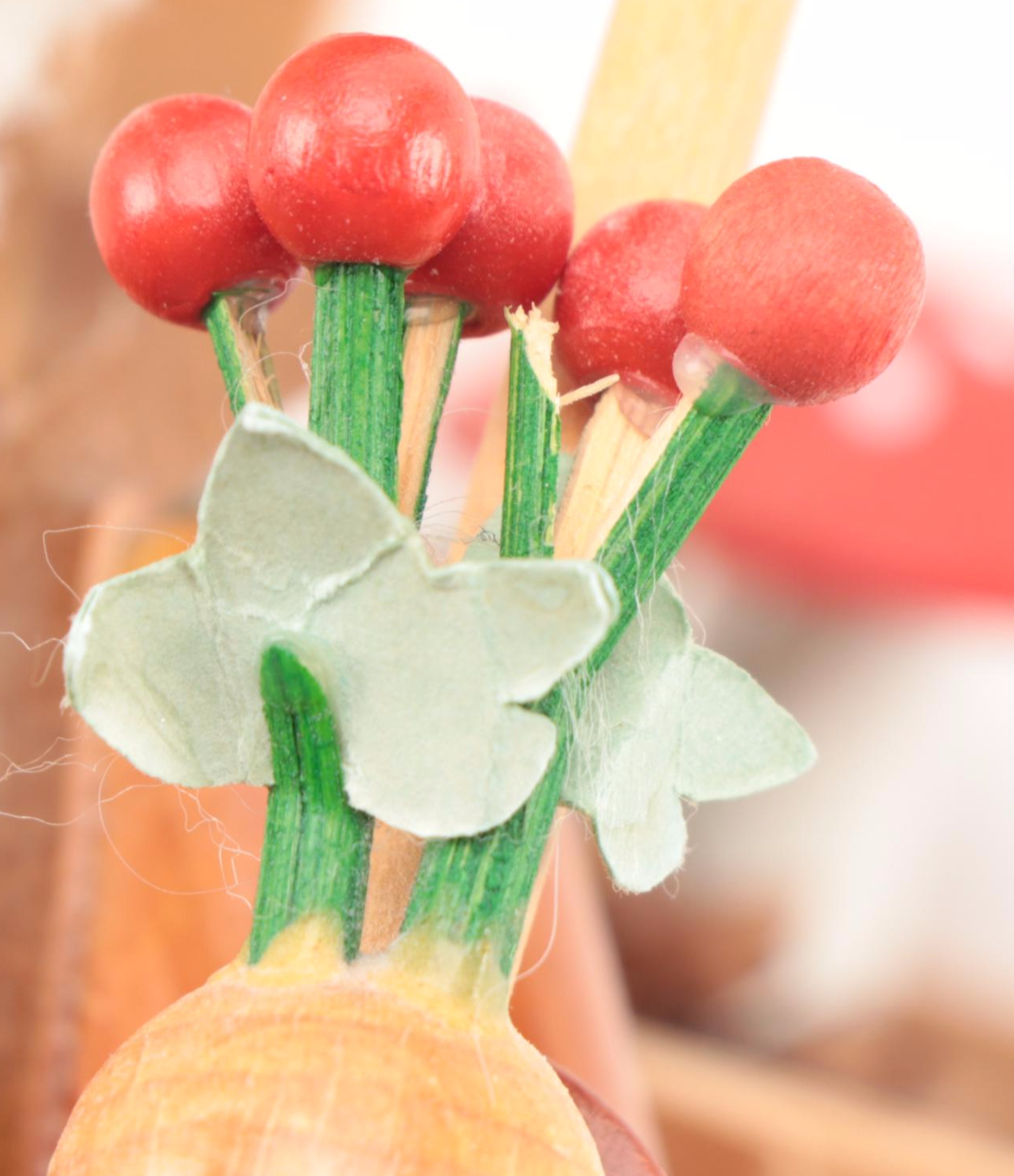 Steinbach Style Mushroom Rider Smoker Musical Toadstool