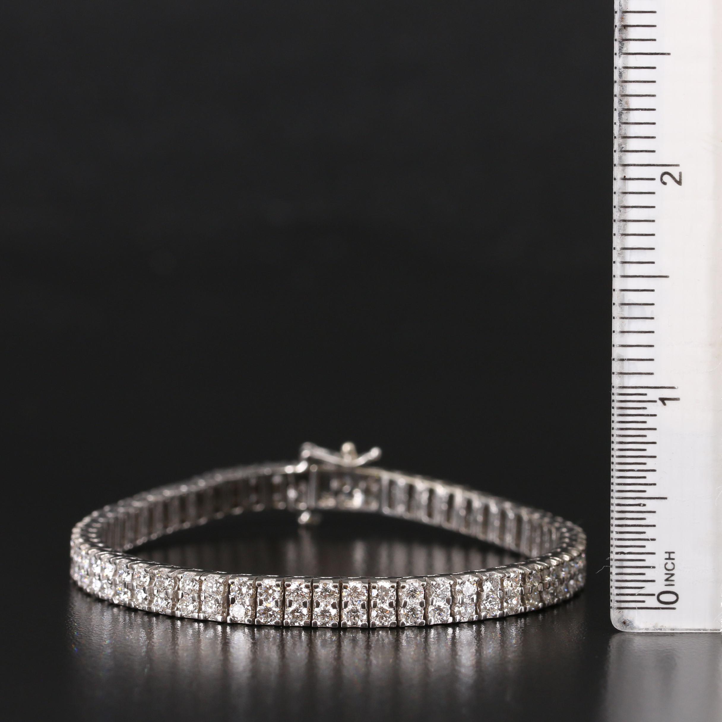 14K 8.91 CTW Diamond Double Row Line Bracelet