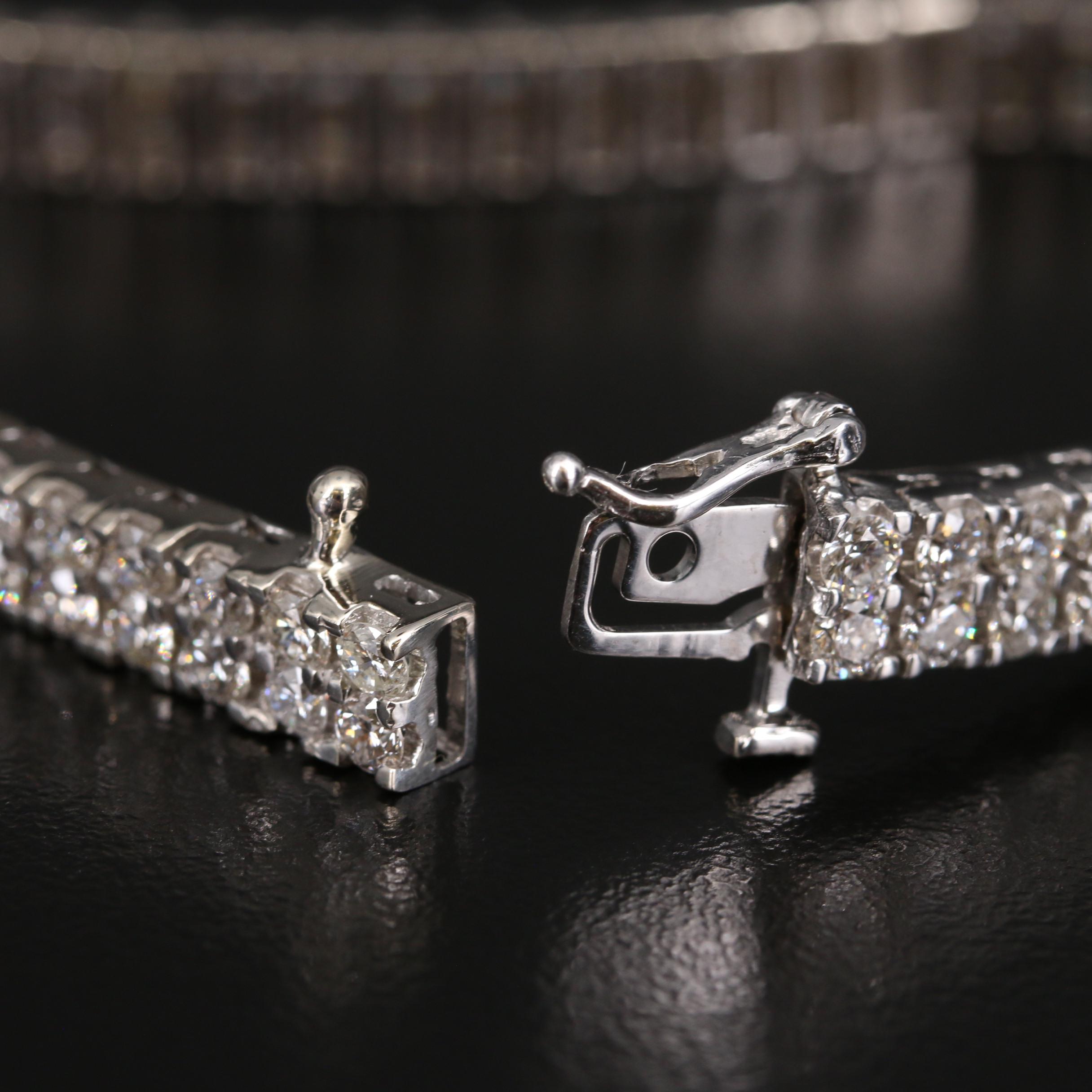 14K 8.91 CTW Diamond Double Row Line Bracelet