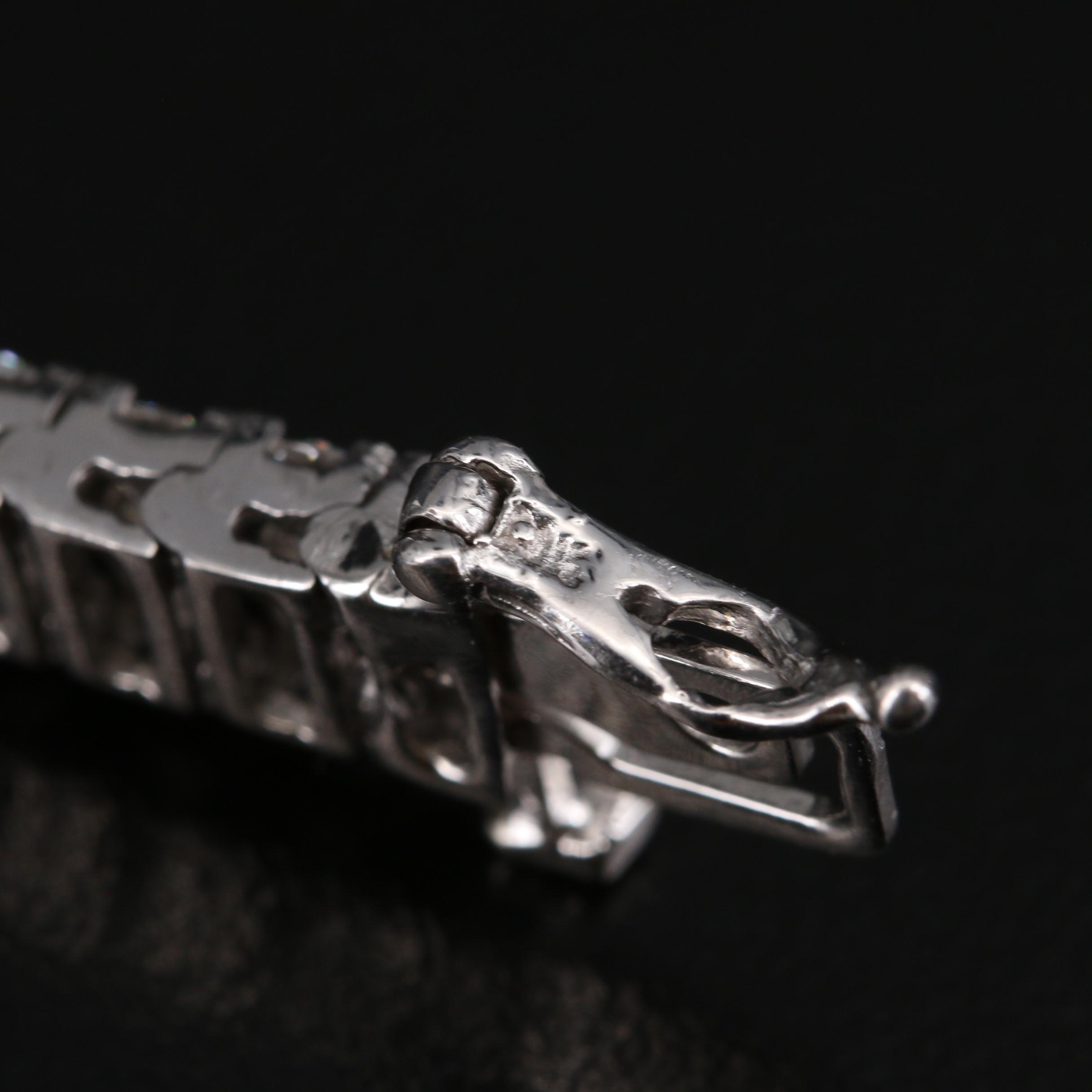 14K 8.91 CTW Diamond Double Row Line Bracelet