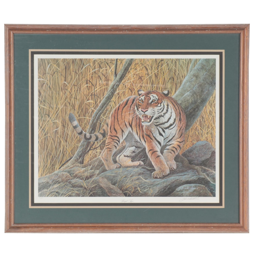 John Ruthven Offset Lithograph "Bengal Tiger," 1989