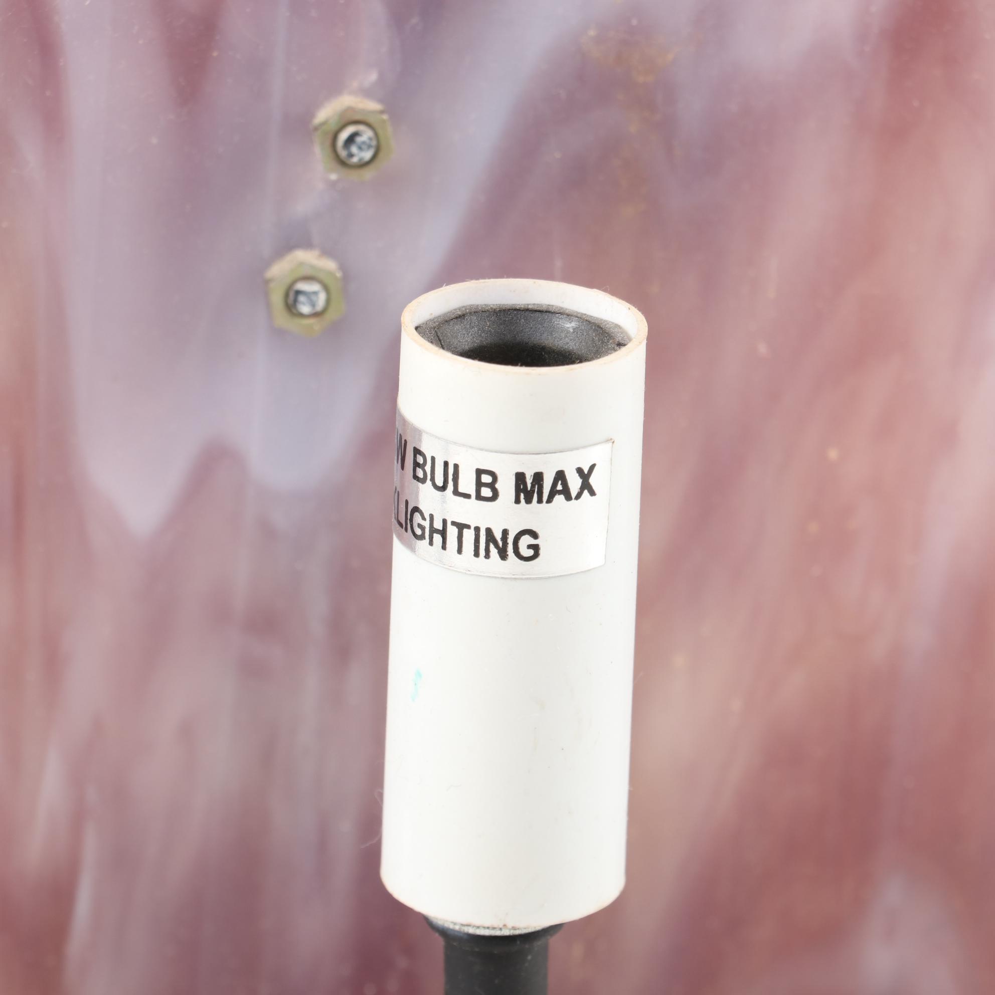 Ode Lighting "Embraced Lovers" Resin and Slag Glass Table Lamp