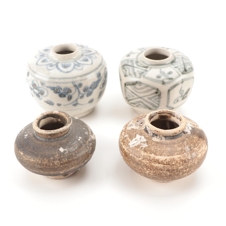 Chinese Swatow Ware Ceramic Jarlets