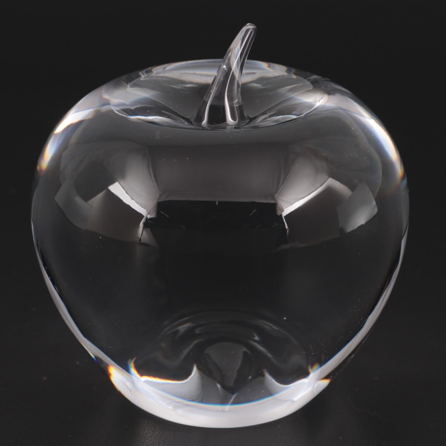 Tiffany & Co. Crystal "Apple" Paperweight