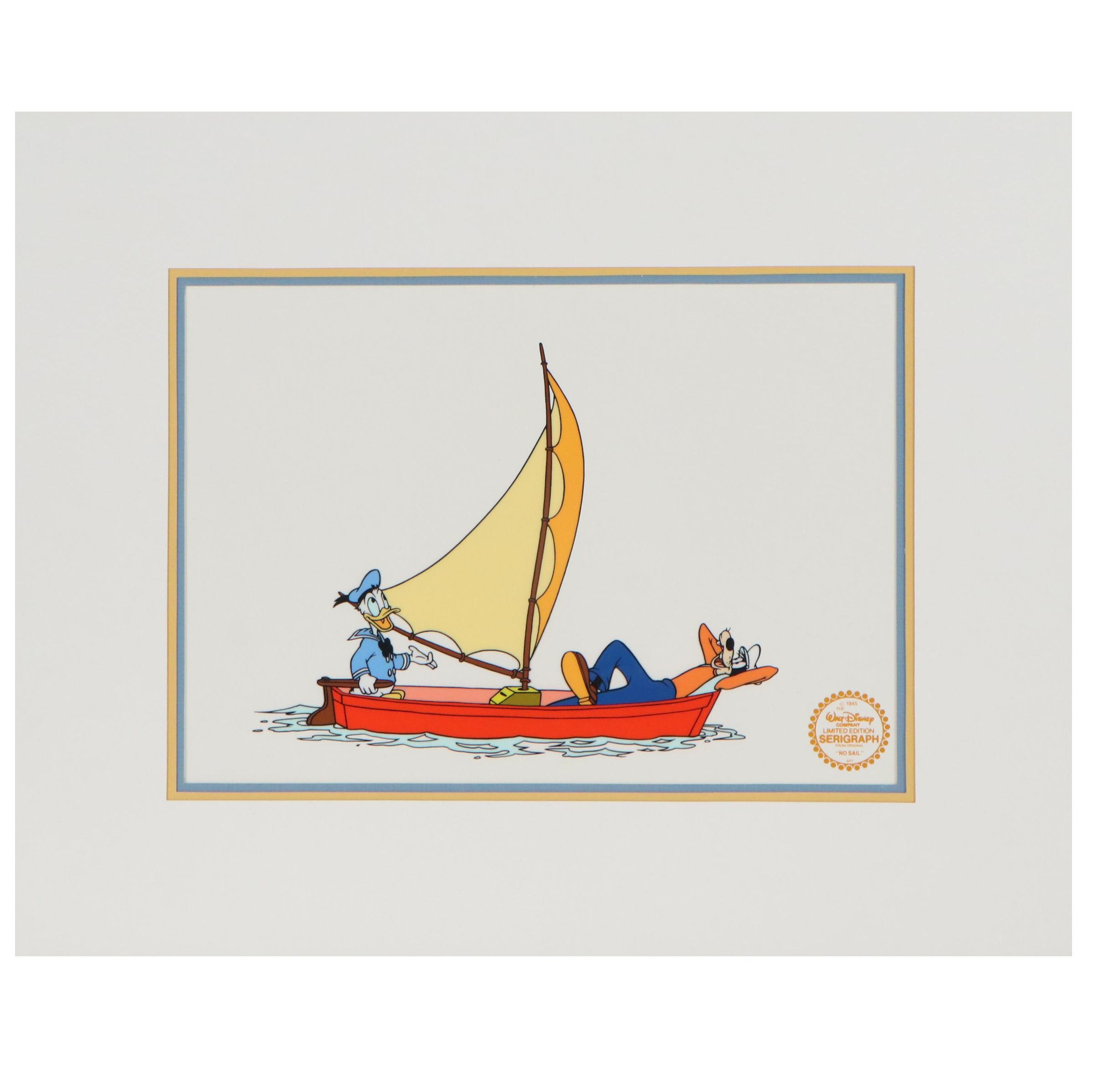 Disney Donald Duck and Goofy "No Sail" Sericel