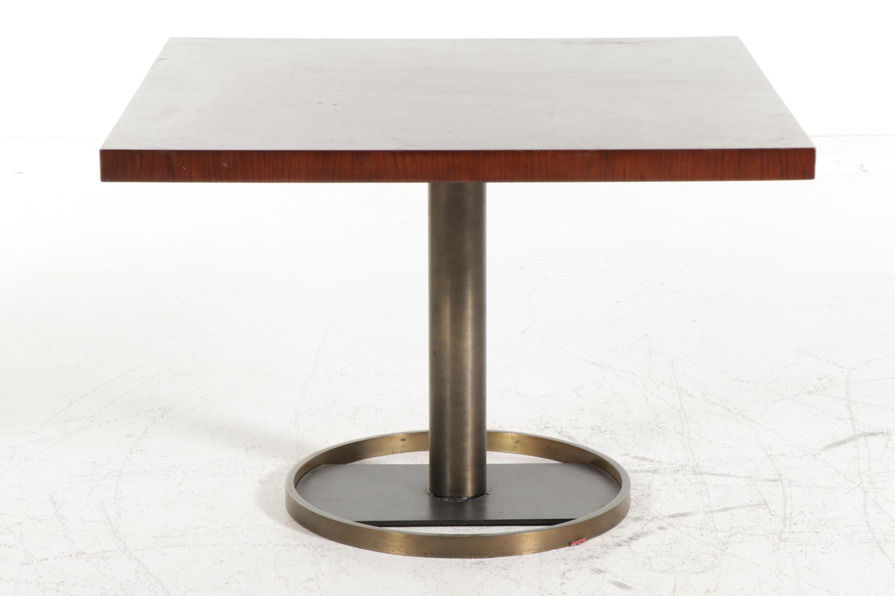 Gianni Furniture for Office Suites Mid Century Modern Wood and Metal Table
