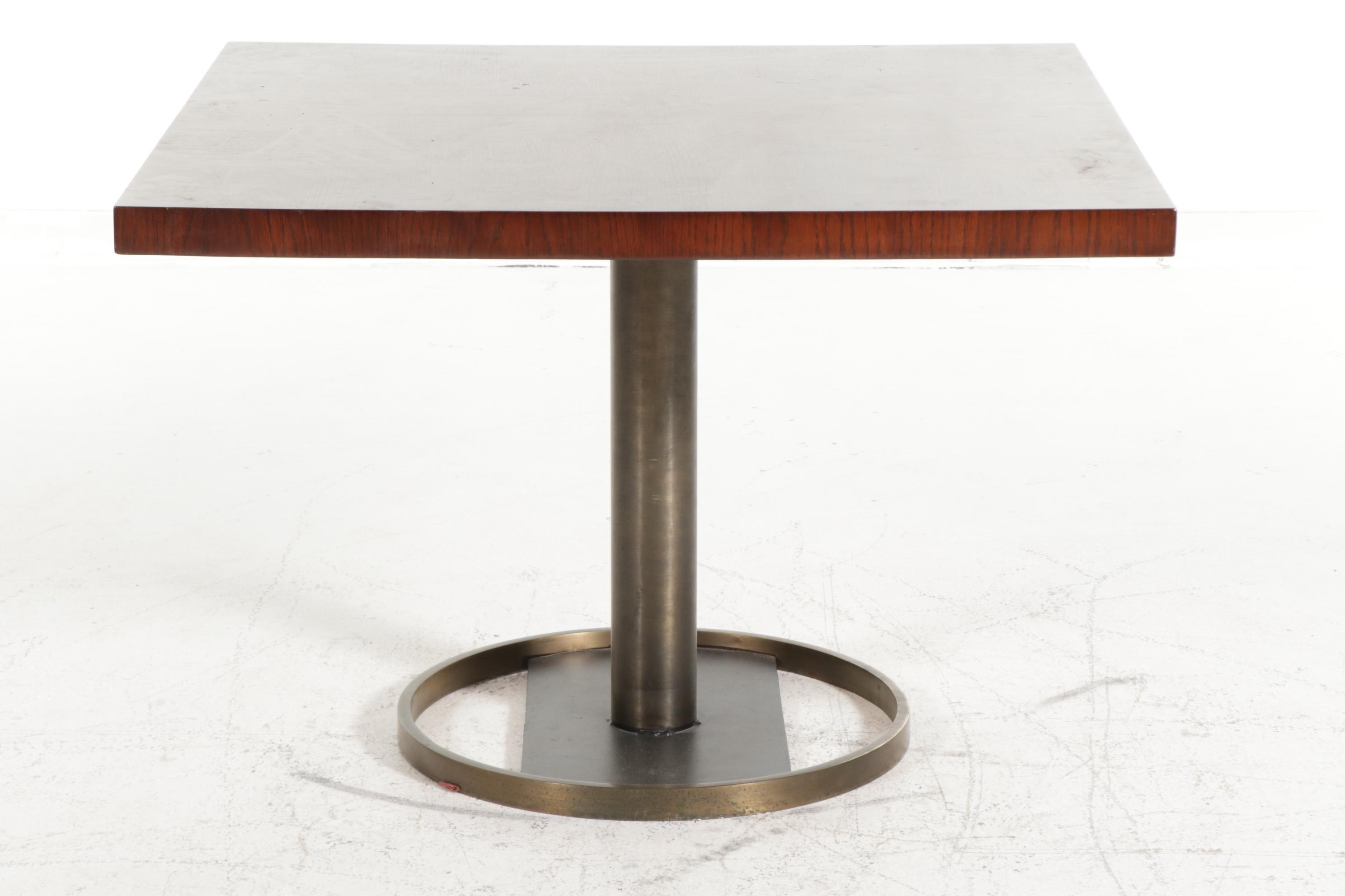 Gianni Furniture for Office Suites Mid Century Modern Wood and Metal Table