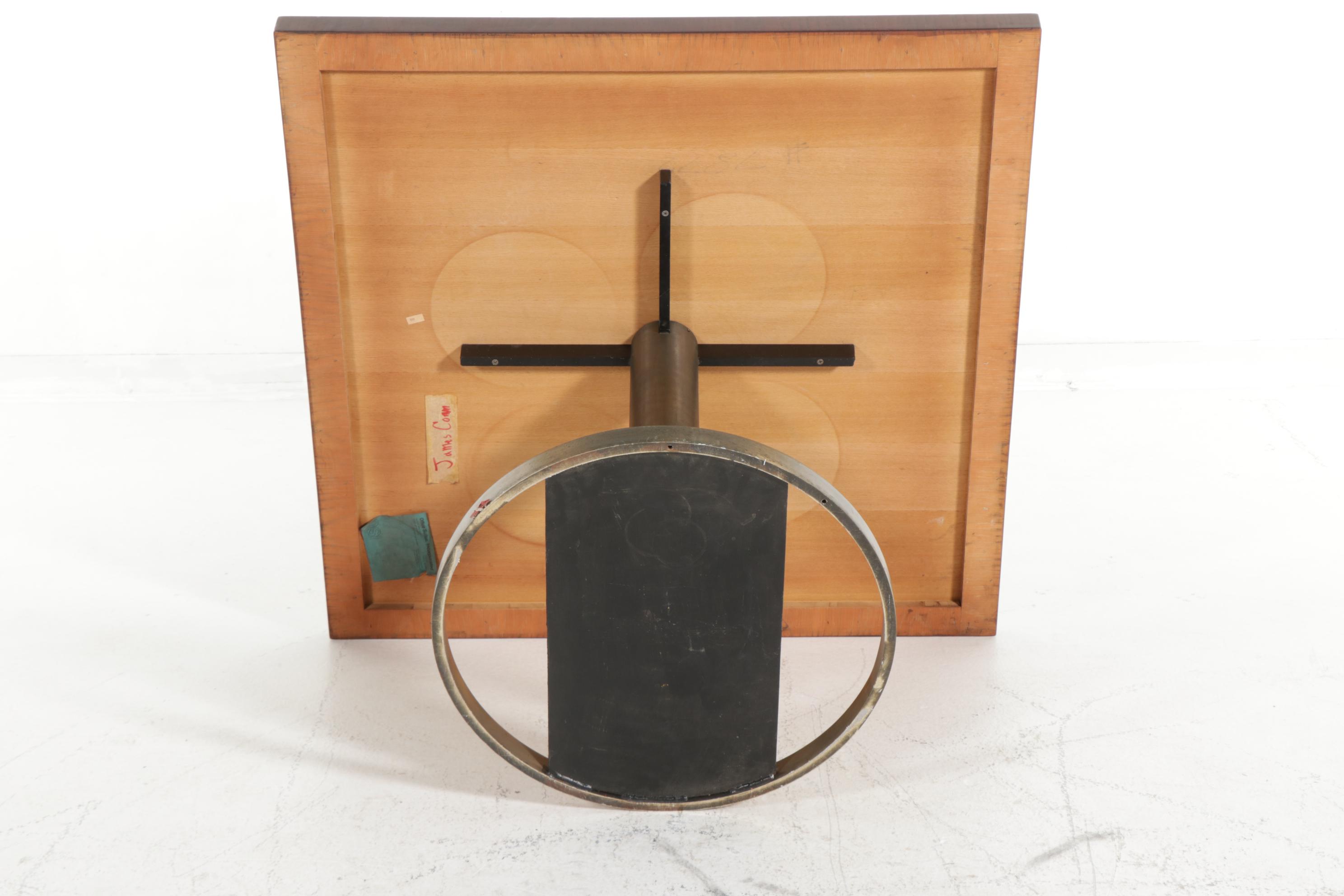 Gianni Furniture for Office Suites Mid Century Modern Wood and Metal Table