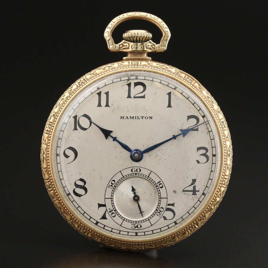 1926 Hamilton 14K Gold Filled Pocket Watch