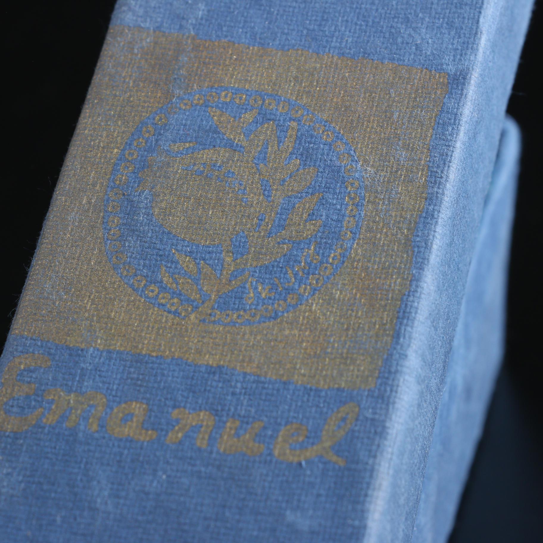 Yair Emanuel  Hand-Painted Lacquered Shabbat Candle Holders, Mid-20th C.