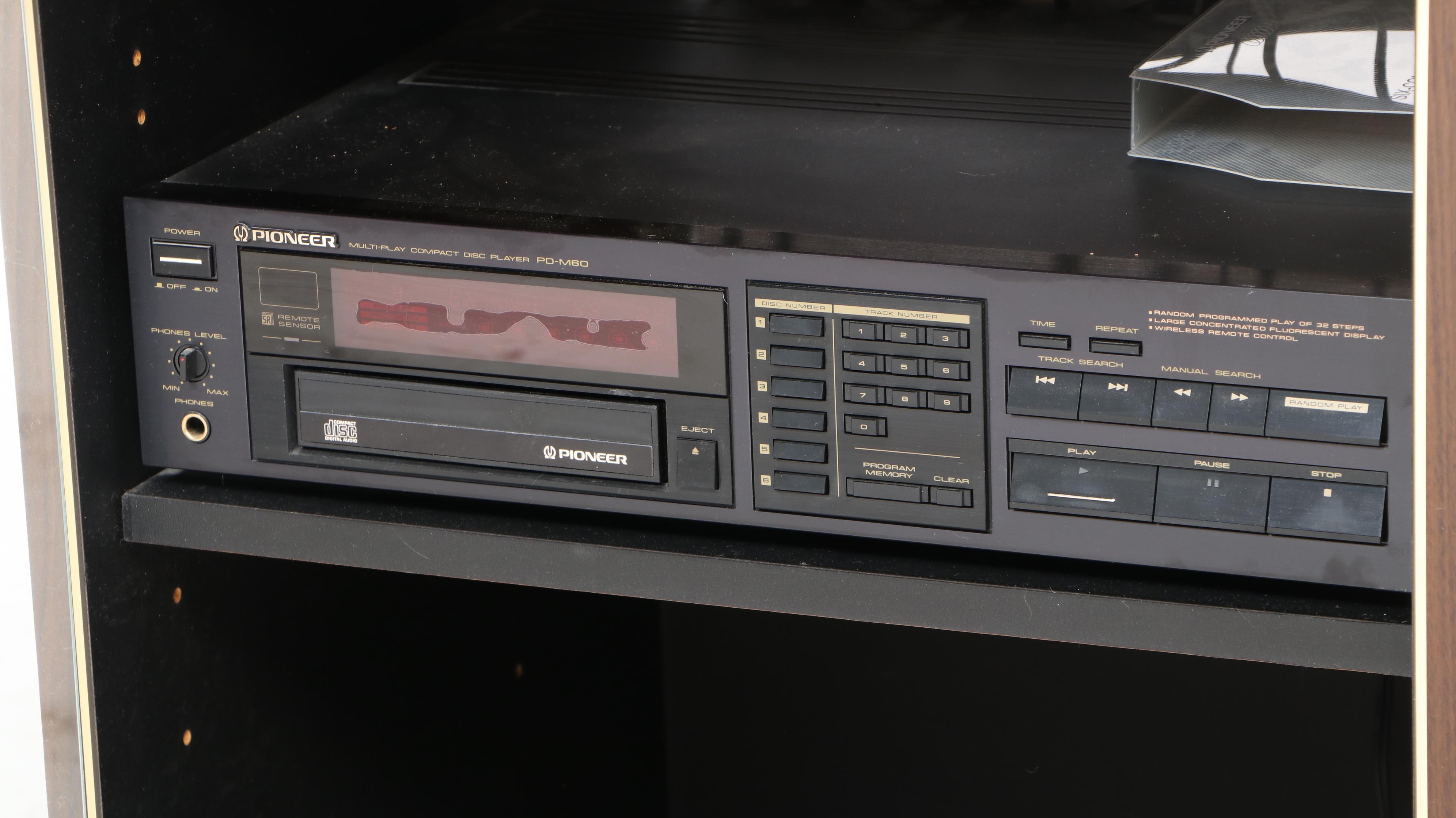 Pioneer Stereo Sound System with Disk Player, Turntable, and Floor Speakers